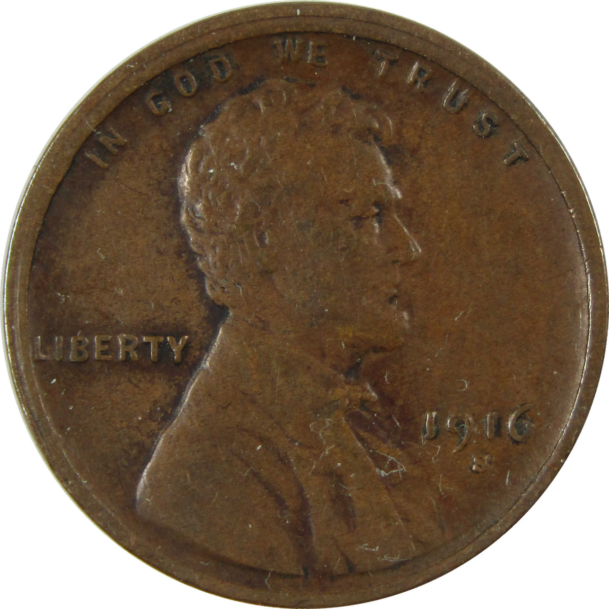 1916 S Lincoln Wheat Cent XF EF Extremely Fine 1c Coin SKU:I28643