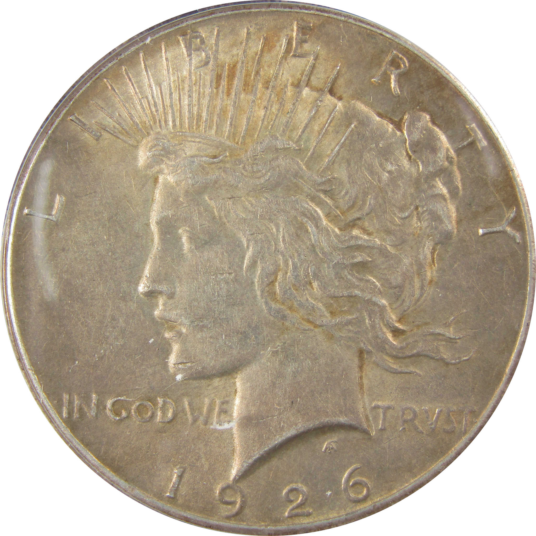 1926 Peace Dollar AU 58 Details ANACS Silver $1 Coin SKU:I20369