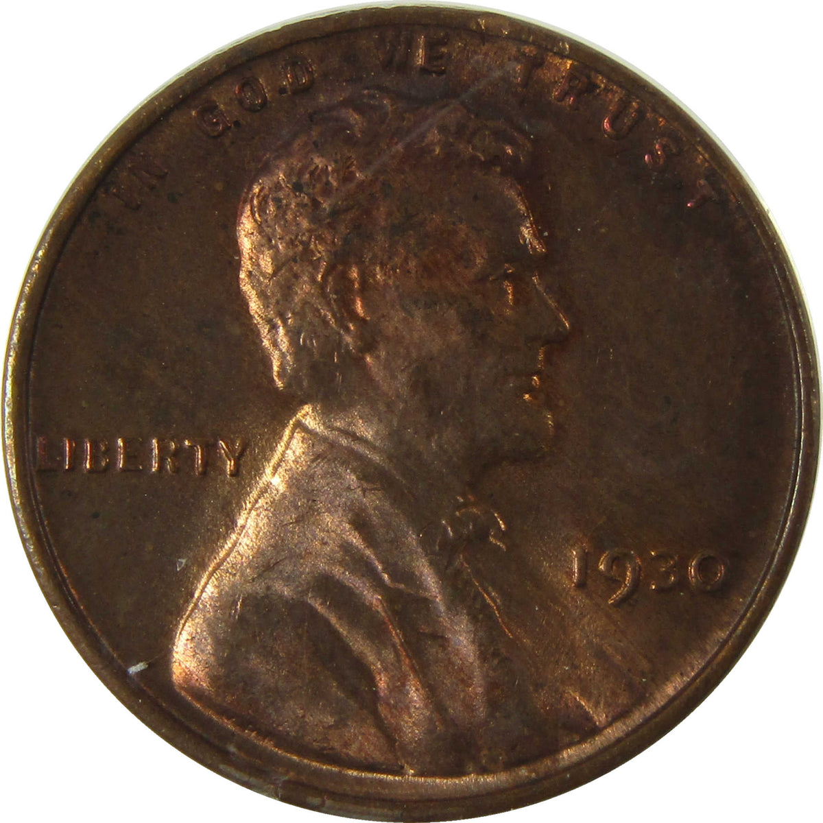 1930 Lincoln Wheat Cent MS 62 RB ANACS Uncirculated Penny SKU:I28440