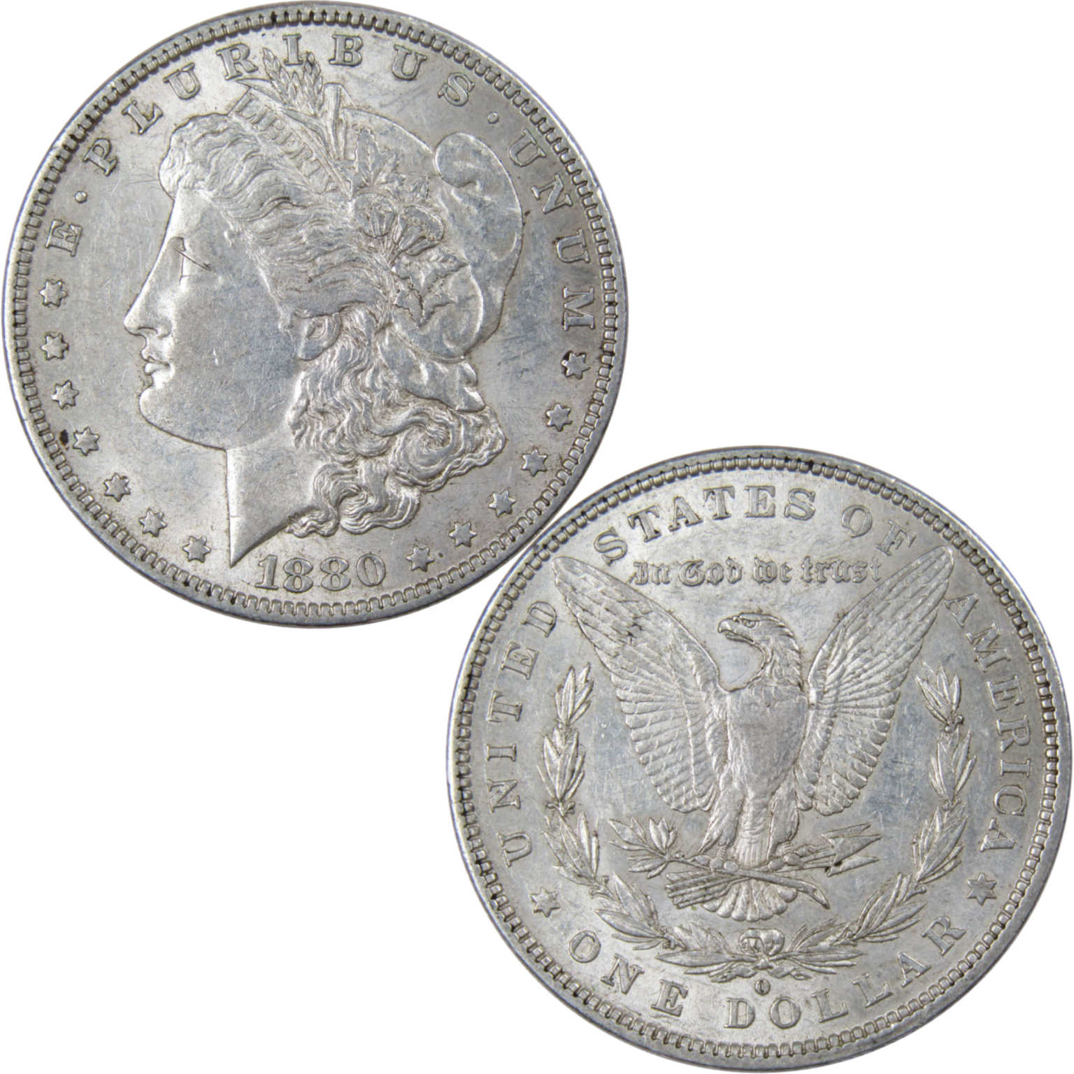 1880 O Morgan Dollar XF EF Extremely Fine 90% Silver $1 US Coin Collectible - Morgan coin - Morgan silver dollar - Morgan silver dollar for sale - Profile Coins & Collectibles