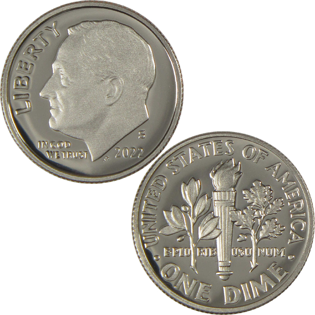 2022 S Roosevelt Dime Clad Proof 10c Coin Collectible