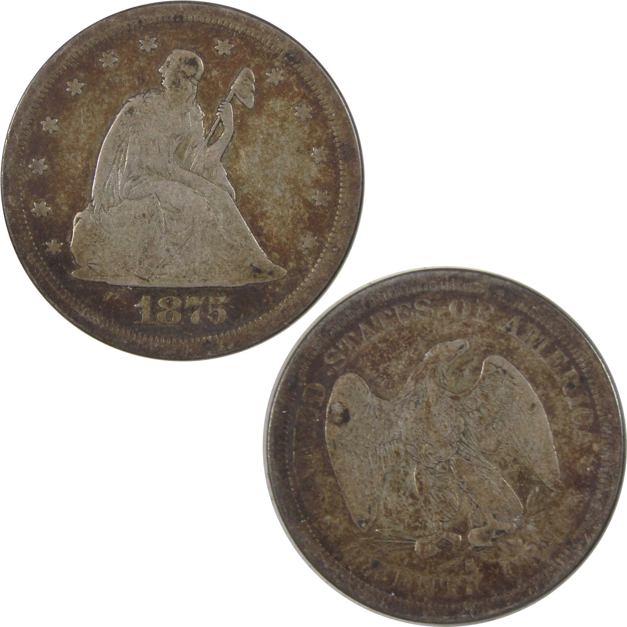 1875 S Seated Liberty Twenty Cent Piece G Good Silver SKU:I18744