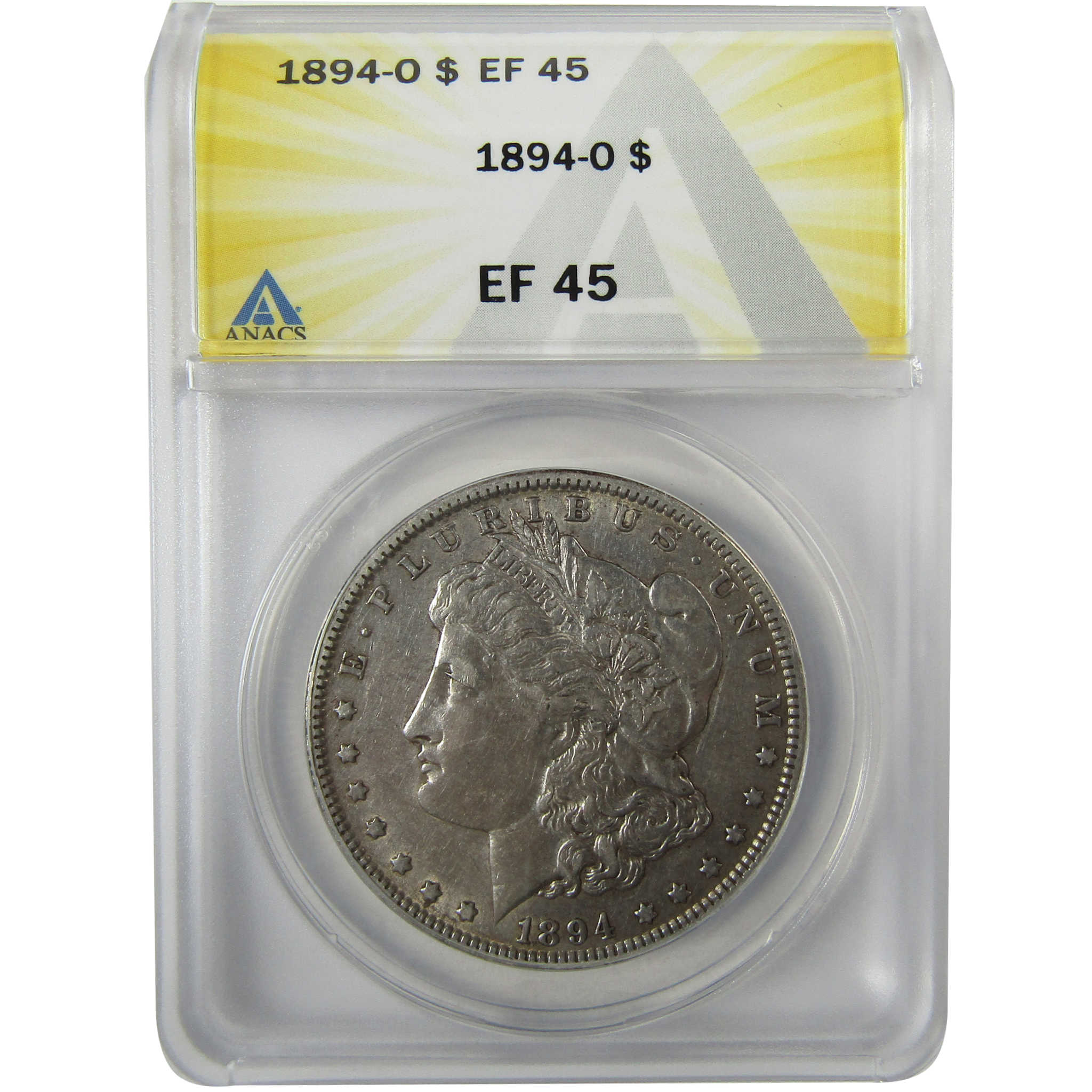 1894 O Morgan Silver Dollar EF 45 ANACS $1 Coin Collectible SKU:I27992 - Morgan coin - Morgan silver dollar - Morgan silver dollar for sale - Profile Coins & Collectibles