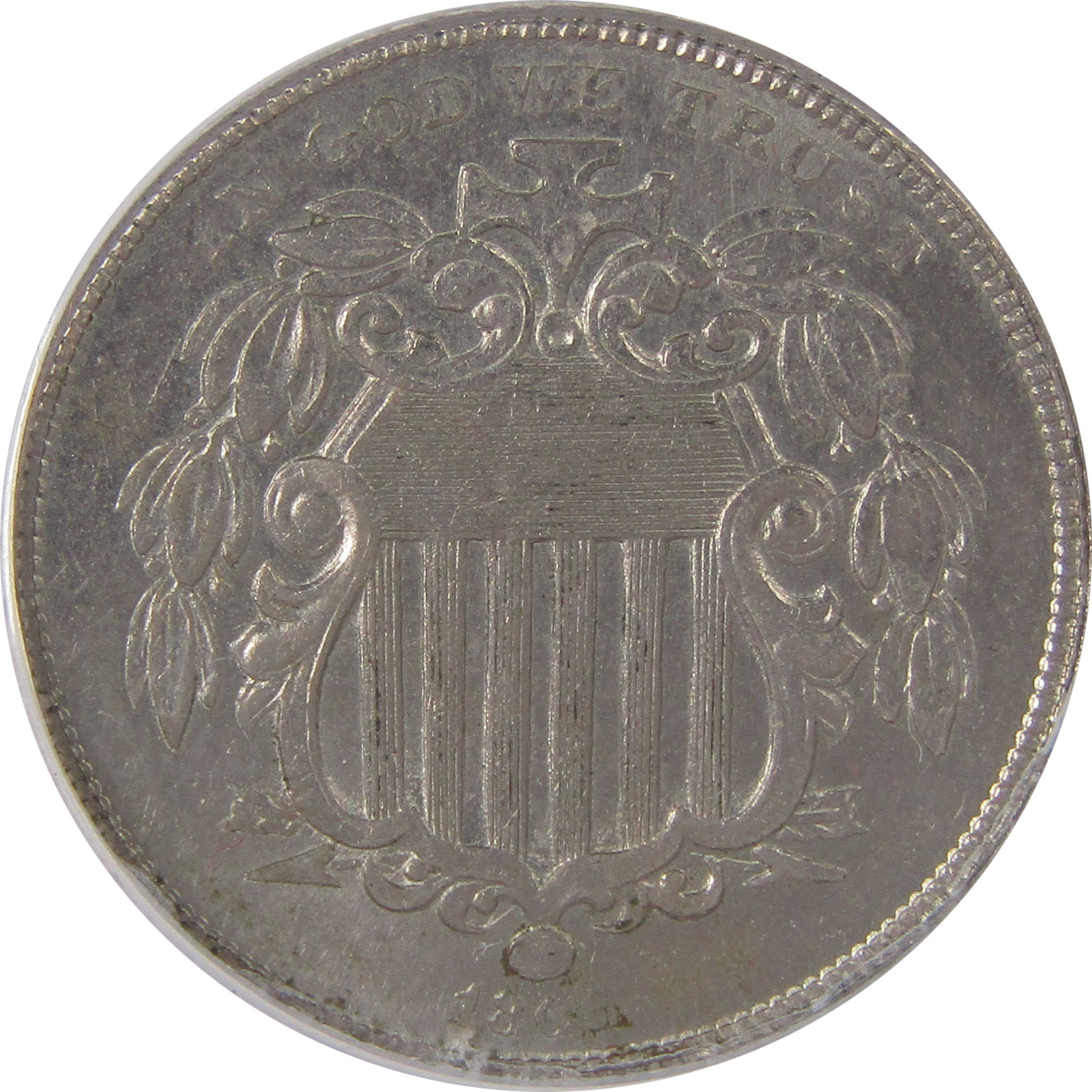 1866 Rays Shield Nickel MS 62 ANACS Uncirculated 5c Coin SKU:I17883