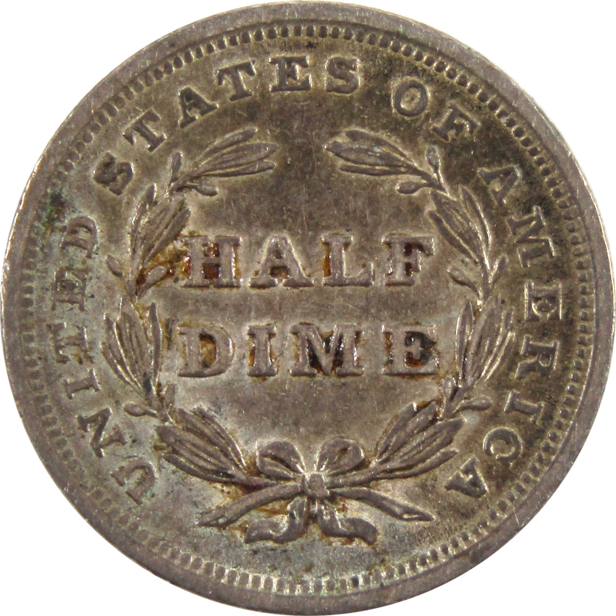 1837 Large Date Seated Liberty ½ Dime XF EF 90% Silver 5c SKU:CPC4965