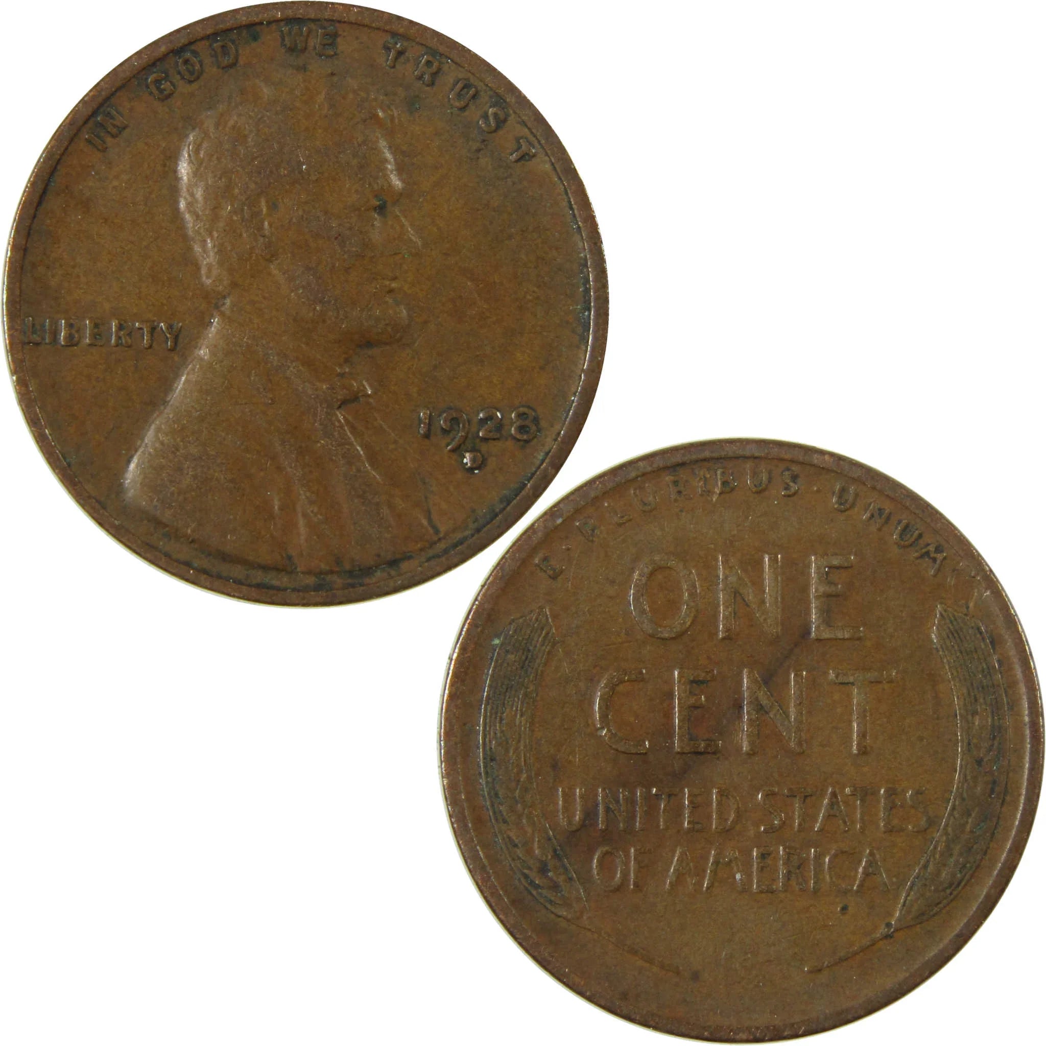 1928 D Lincoln Wheat Cent VF Very Fine Penny 1c Coin SKU:I27592