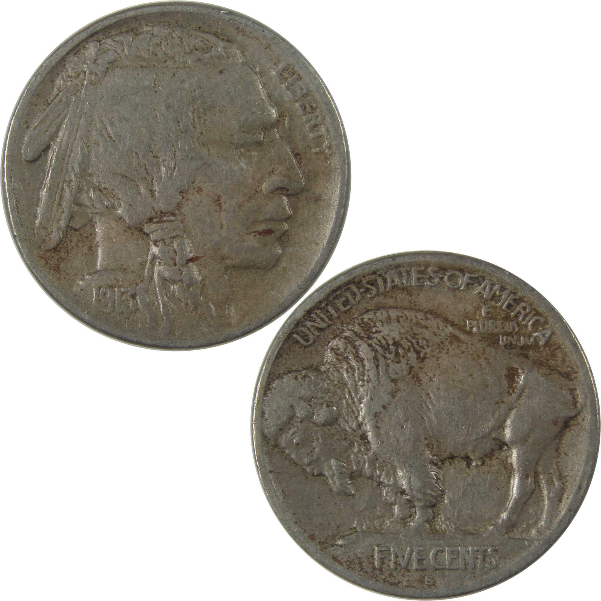 1913 S Type 1 Indian Head Buffalo Nickel VF Very Fine SKU:I21027