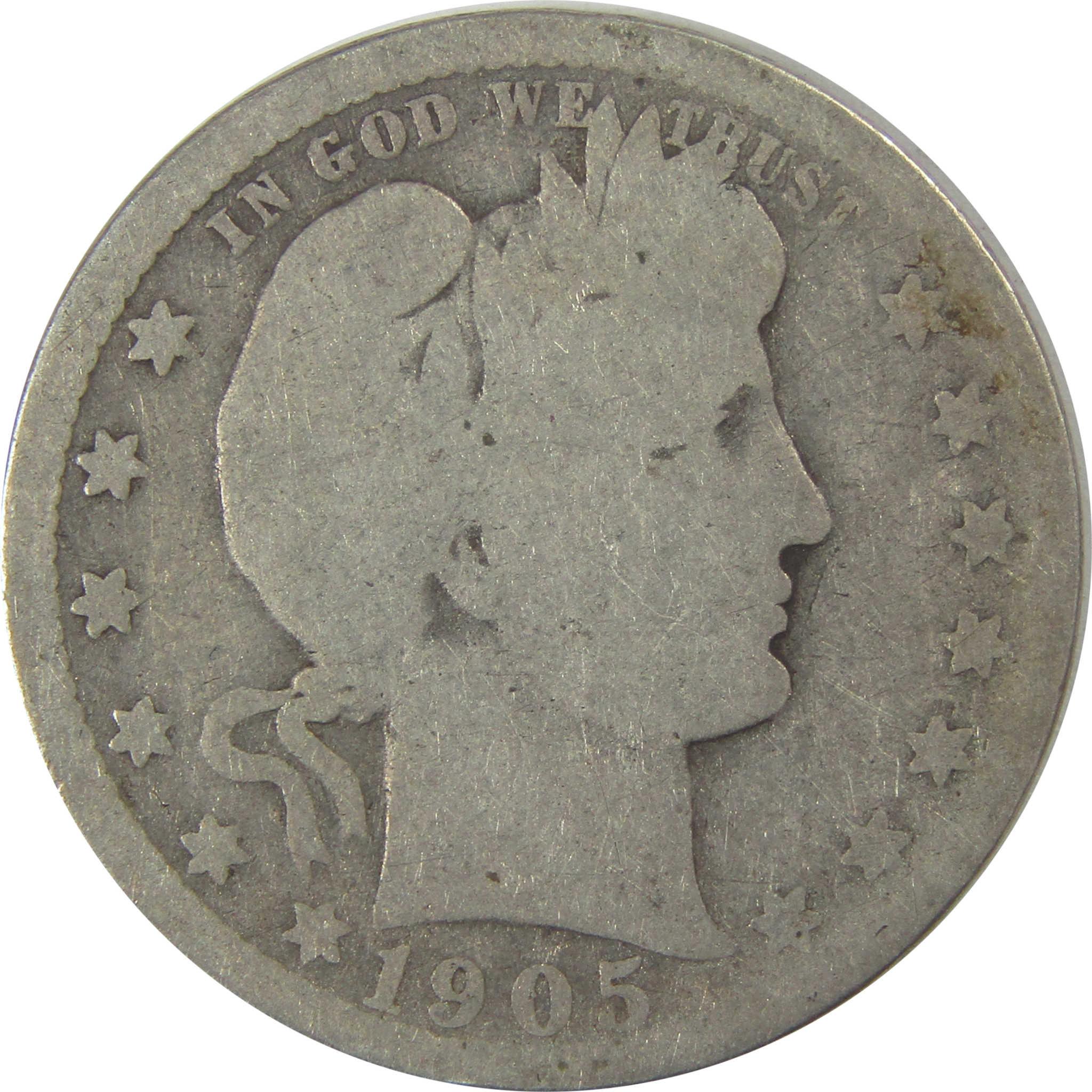 1905 O Barber Quarter AG About Good Silver 25c Coin SKU:I21825