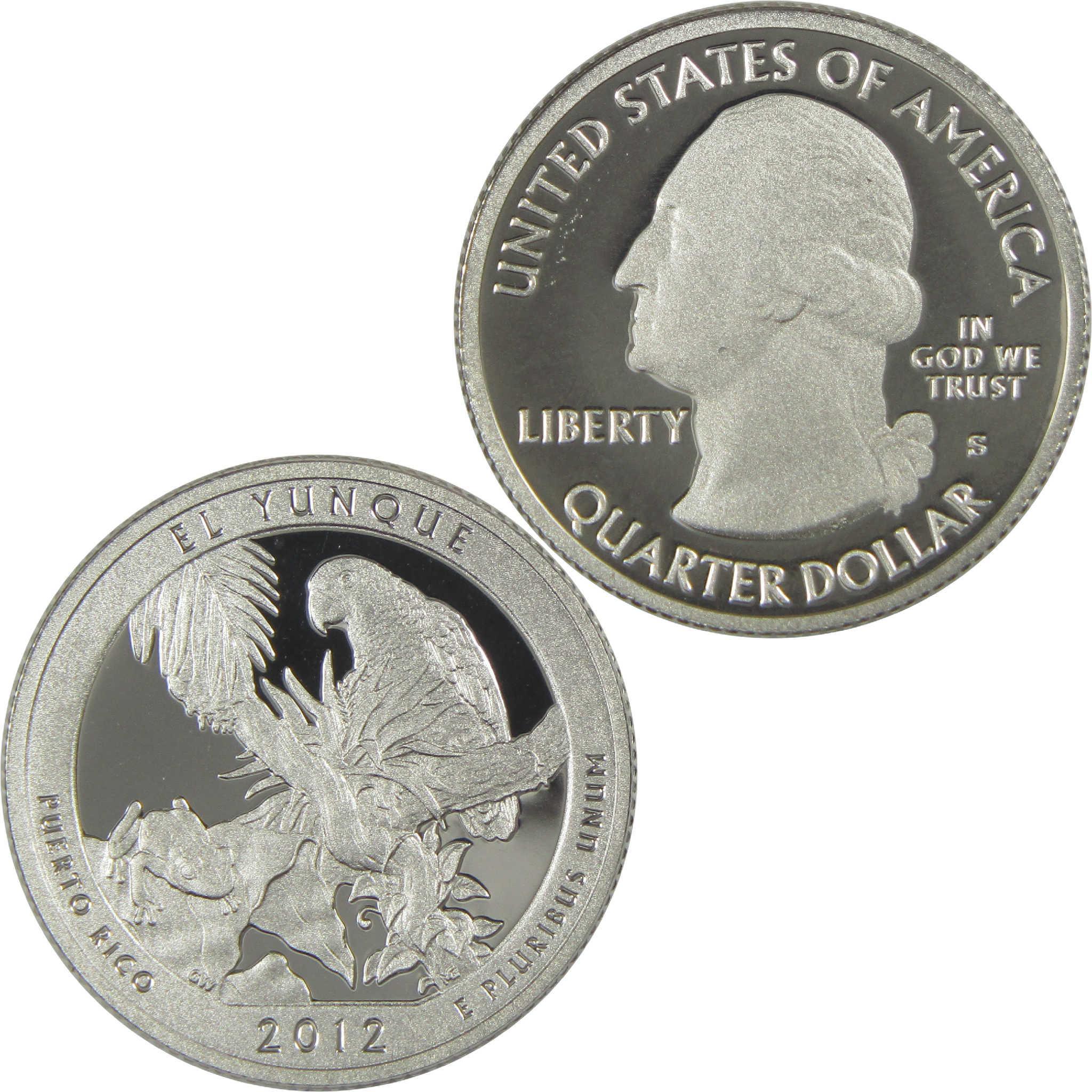 2012 S El Yunque National Forest Silver Quarter Proof 25c Coin