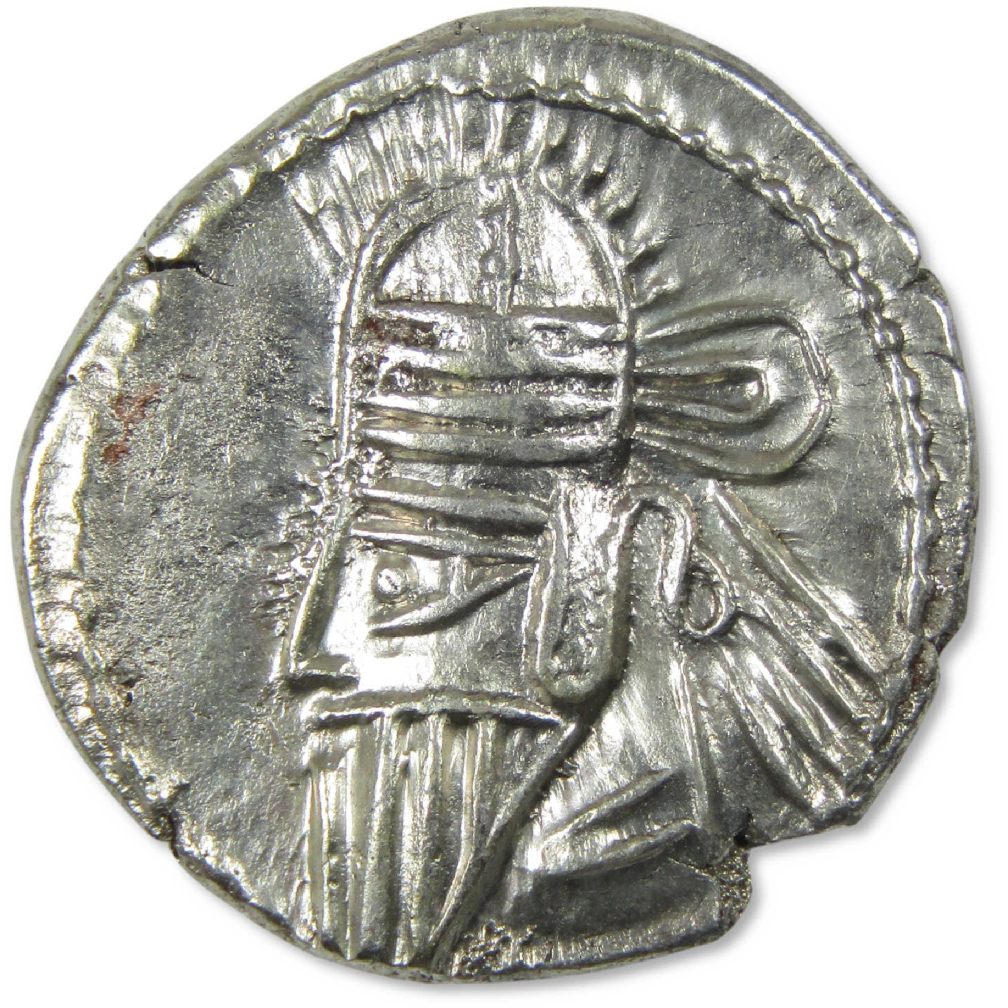 190-208 AD Osroes II Parthian Empire Silver Drachm XF Ancient Coin