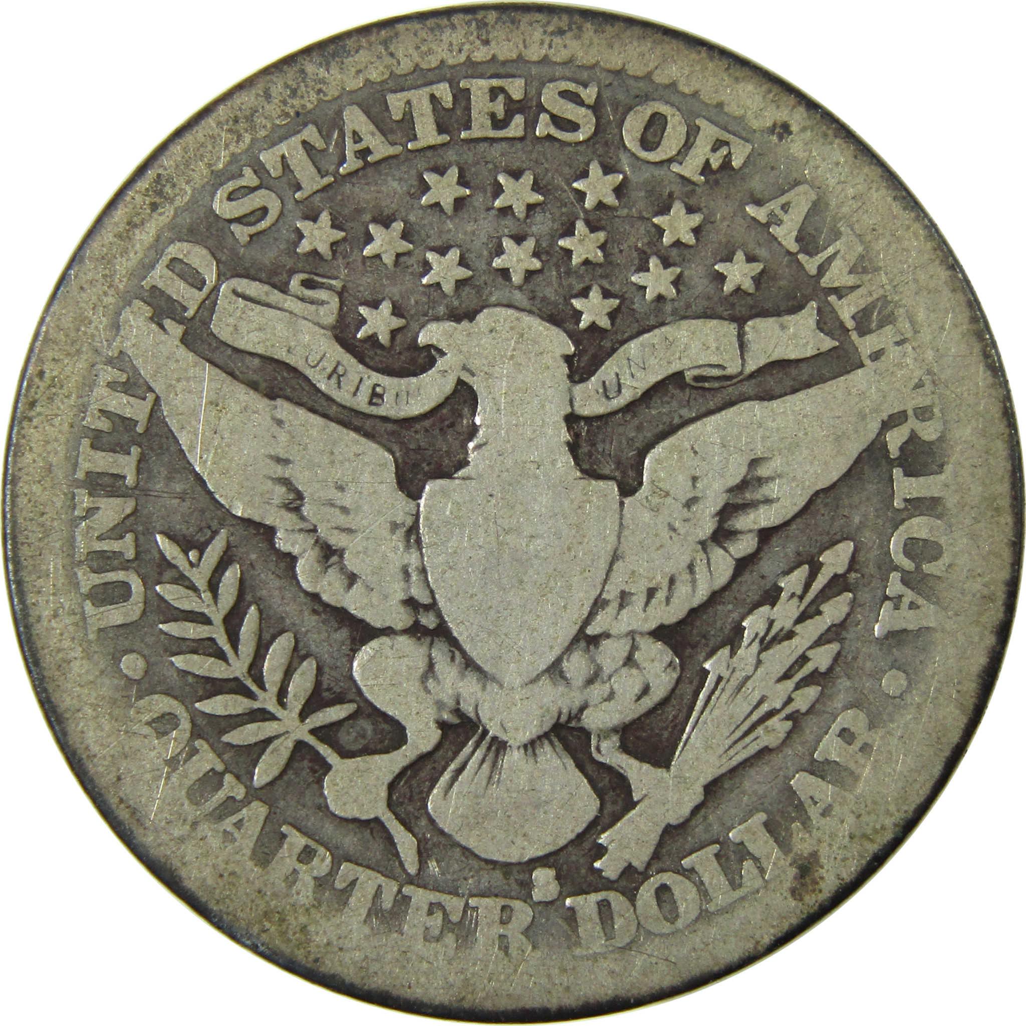 1914 S Barber Silver Quarter AG About Good 25c Coin SKU:CP898