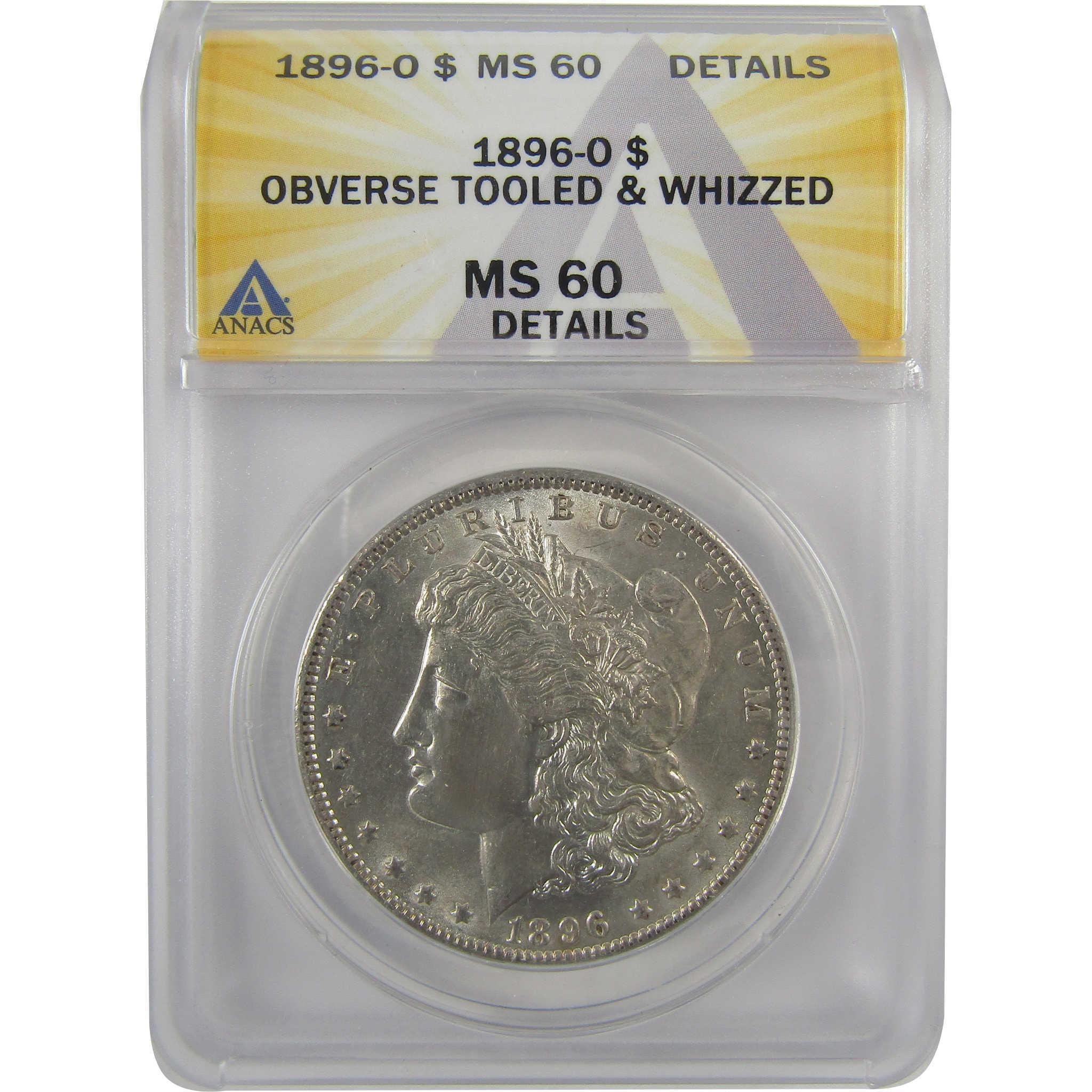 1896 O Morgan Dollar MS 60 Details ANACS Silver $1 Coin SKU:I18999 - Morgan coin - Morgan silver dollar - Morgan silver dollar for sale - Profile Coins & Collectibles