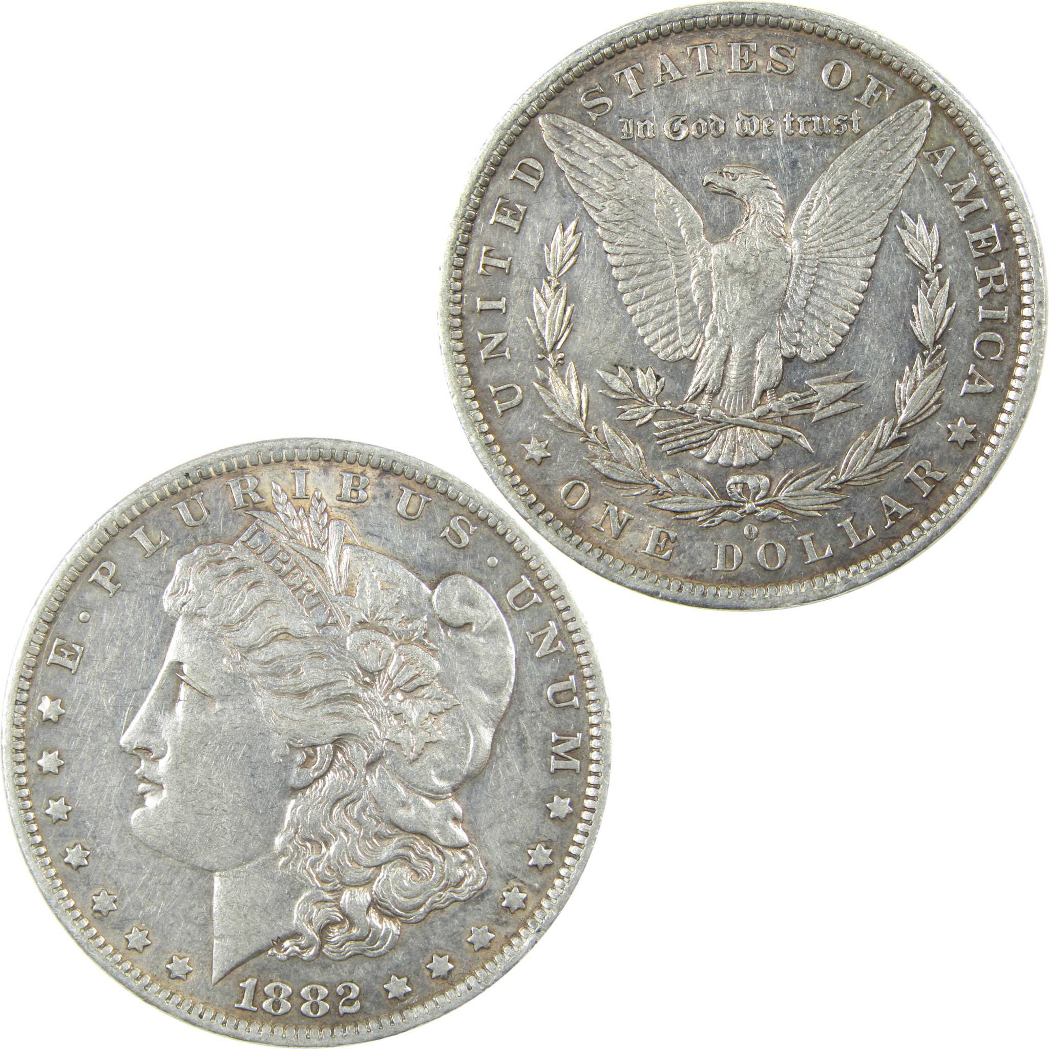 1882 O/O VAM-7 Repunched MM Top 100 Morgan Silver Dollar XF SKU:I25341 - Morgan coin - Morgan silver dollar - Morgan silver dollar for sale - Profile Coins & Collectibles