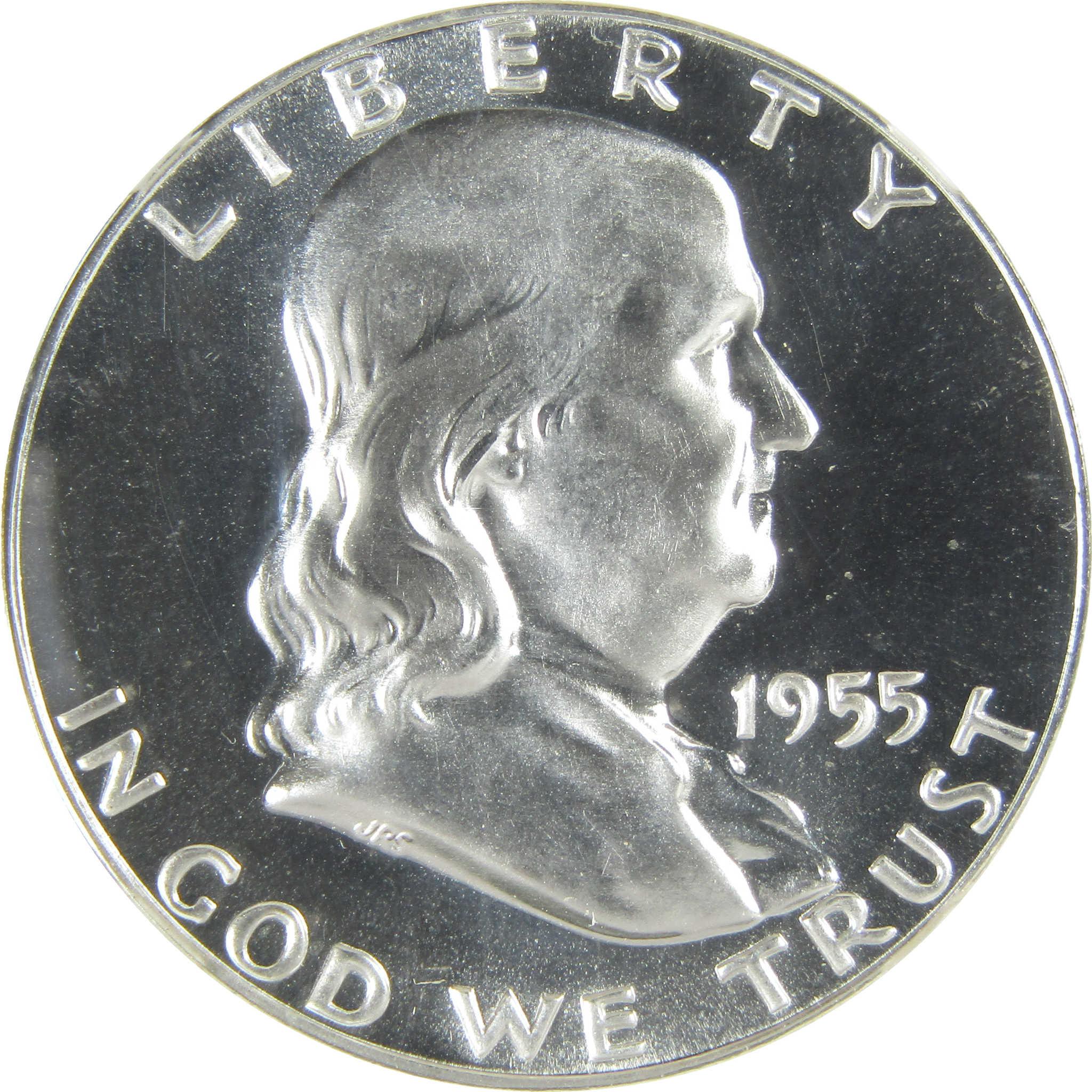 1955 Franklin Silver Half Dollar PF 68 NGC Proof 50c Coin SKU:I27408