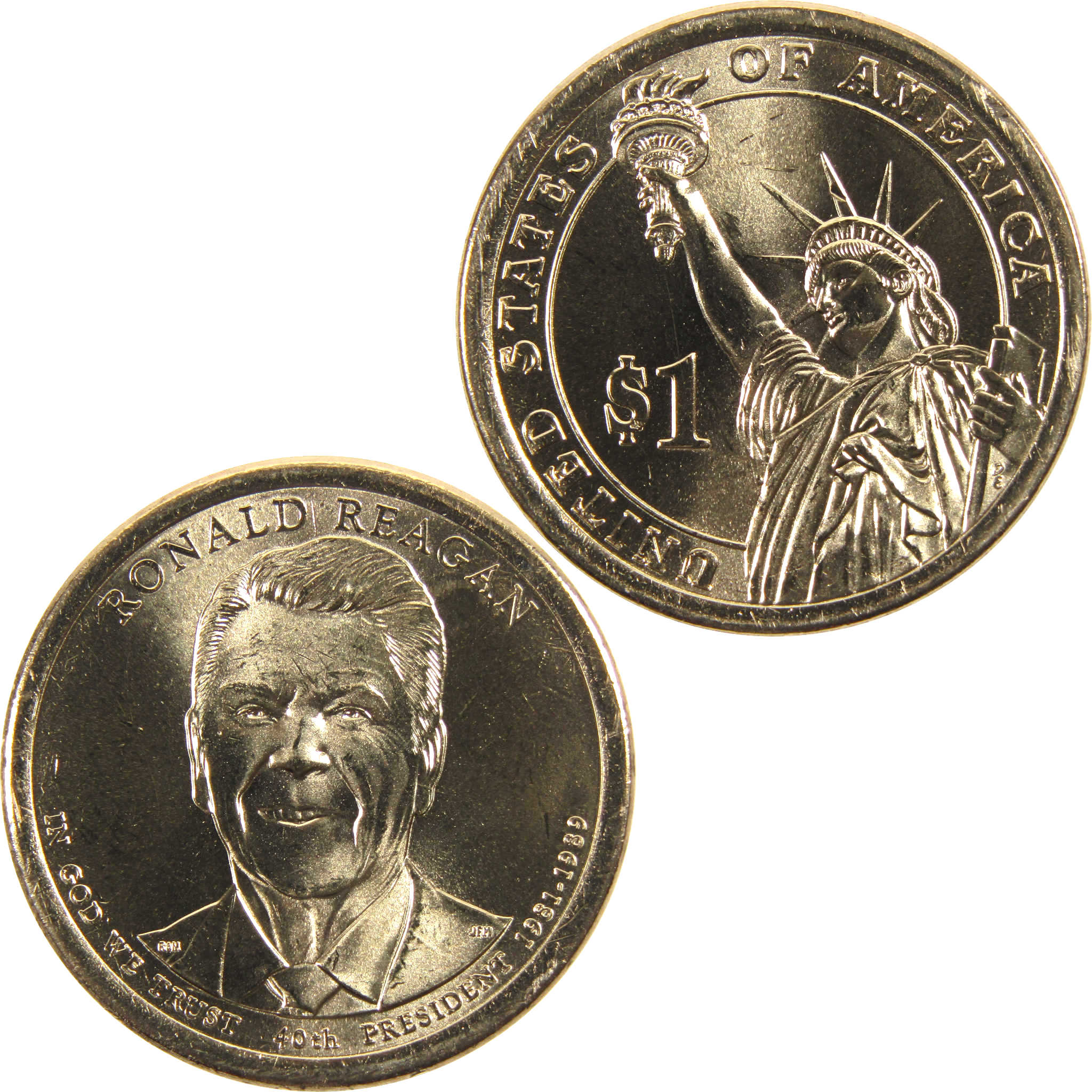 2016 D Ronald Reagan Presidential Dollar BU Uncirculated $1 Coin