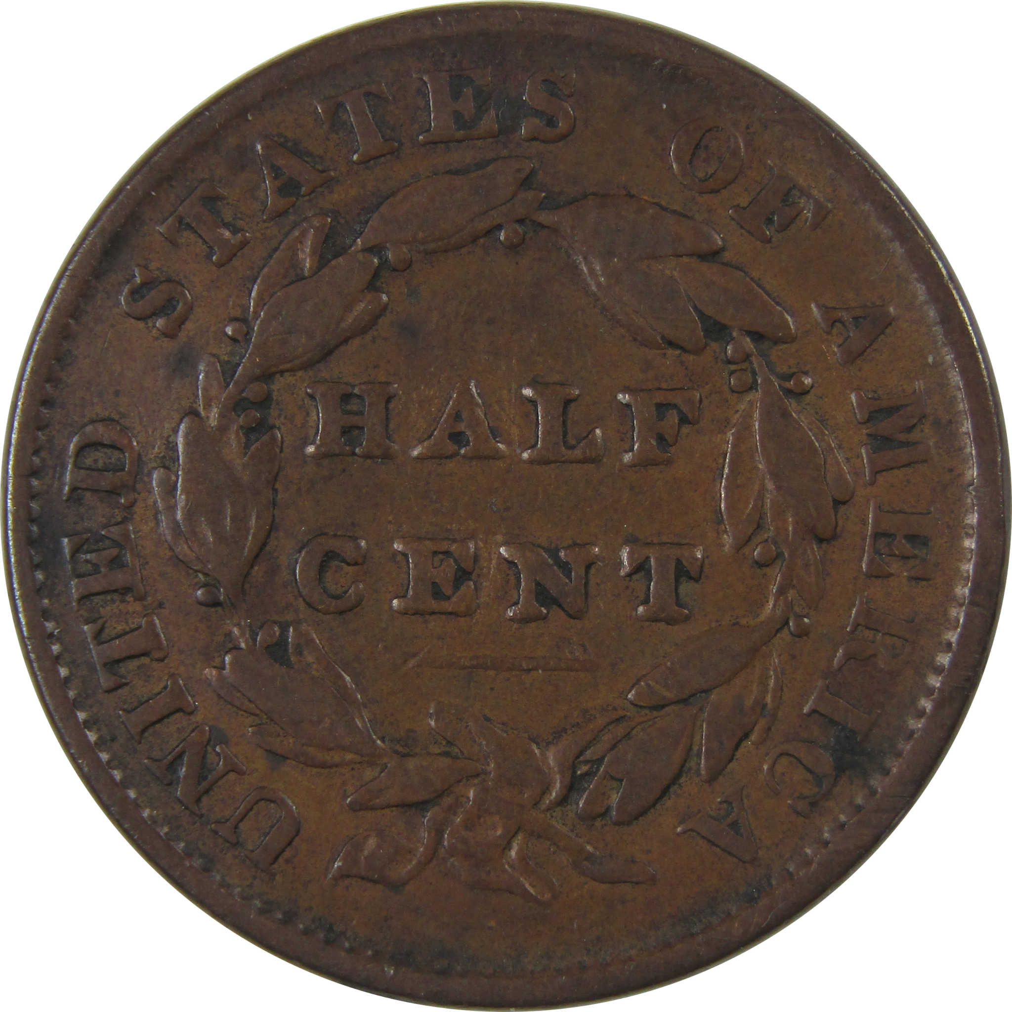 1835 Classic Head Half Cent F Fine Details Copper SKU:I23823