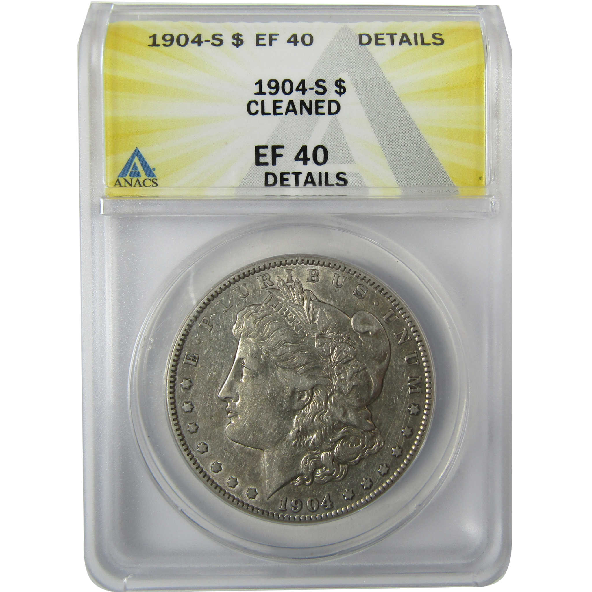 1904 S Morgan Silver Dollar EF 40 Details ANACS $1 CoinSKU:CP865