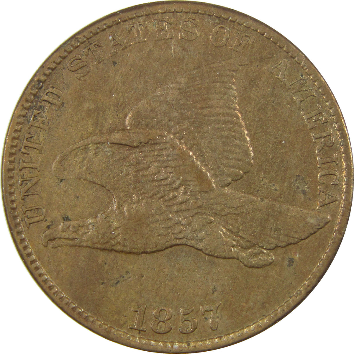 1857 Flying Eagle Cent XF EF Extremely Fine Details 1c Coin SKU:CP1808