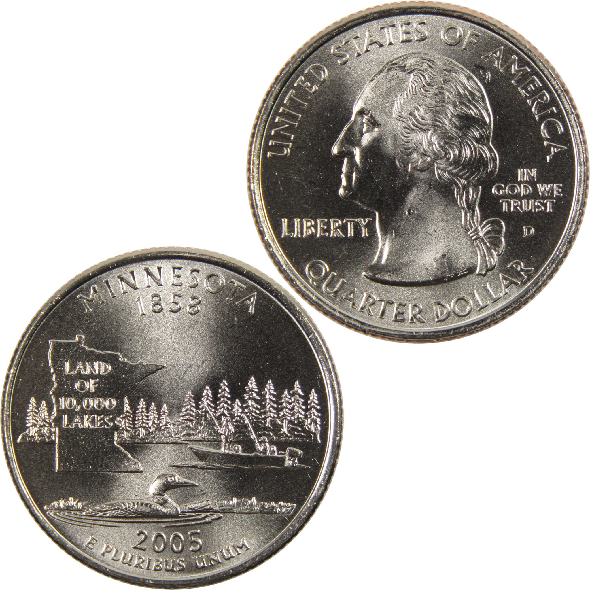 2005 D Minnesota State Quarter BU Uncirculated Clad 25c Coin