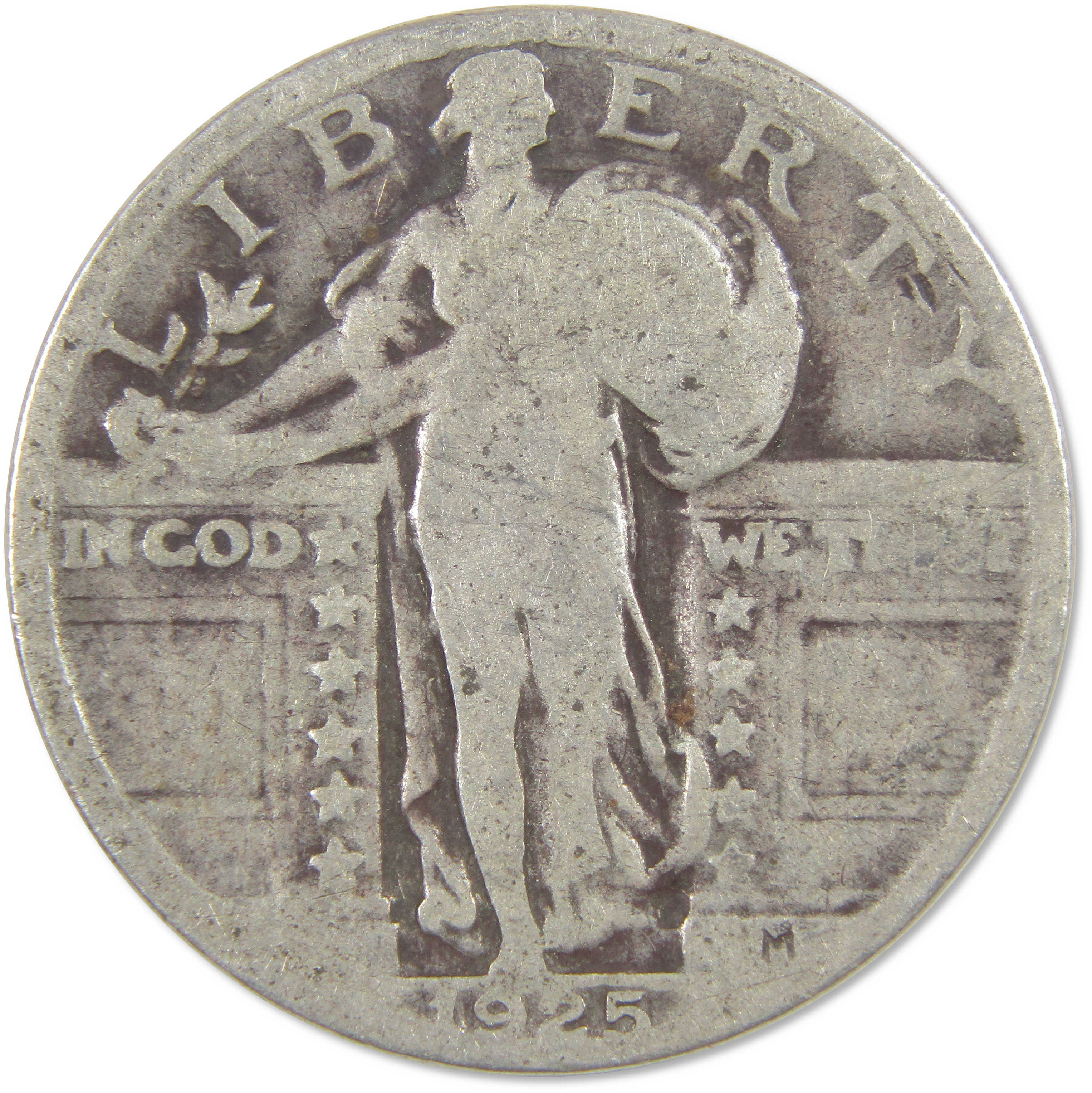 1925-1930 Standing Liberty Silver Quarter Circulated 6 Coin Set