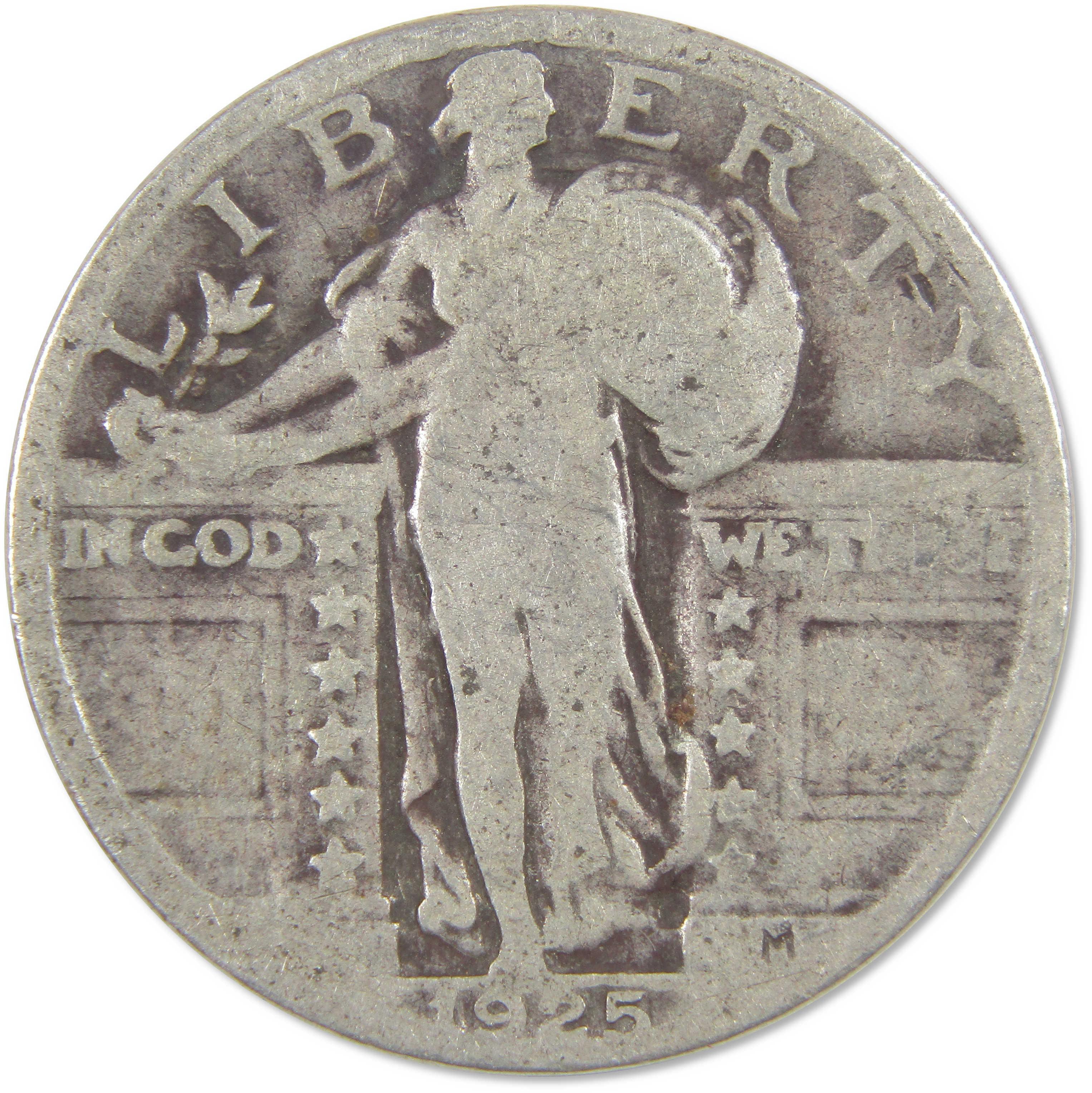 1925-1930 Standing Liberty Silver Quarter Circulated 6 Coin Set