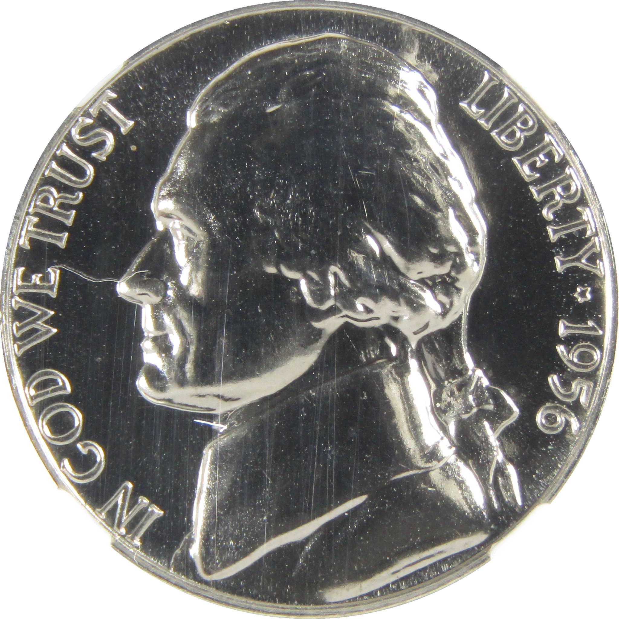 1956 Jefferson Nickel PF 68 NGC Proof 5c Coin Collectible SKU:I27372