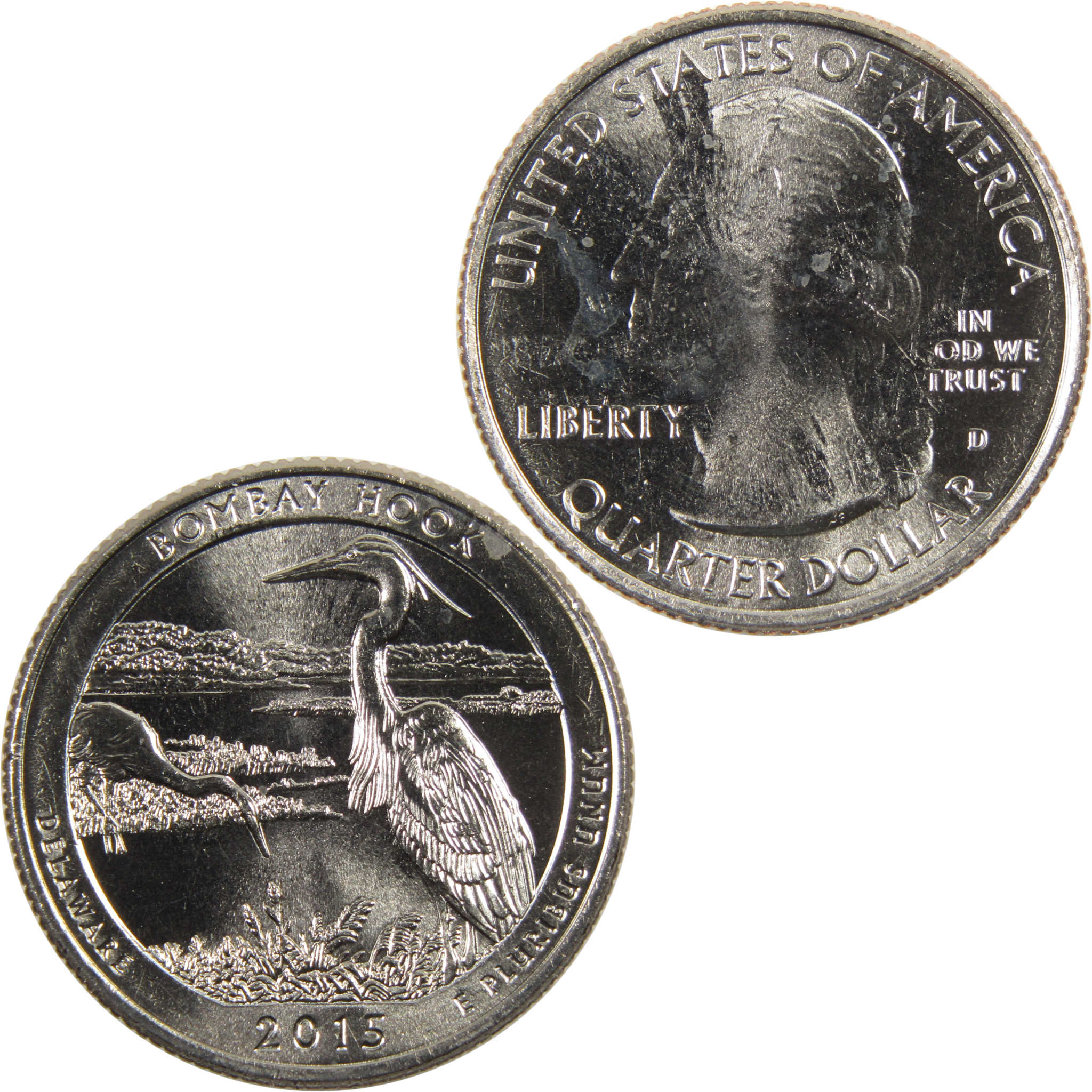 2015 D Bombay Hook National Park Quarter BU Uncirculated Clad 25c Coin