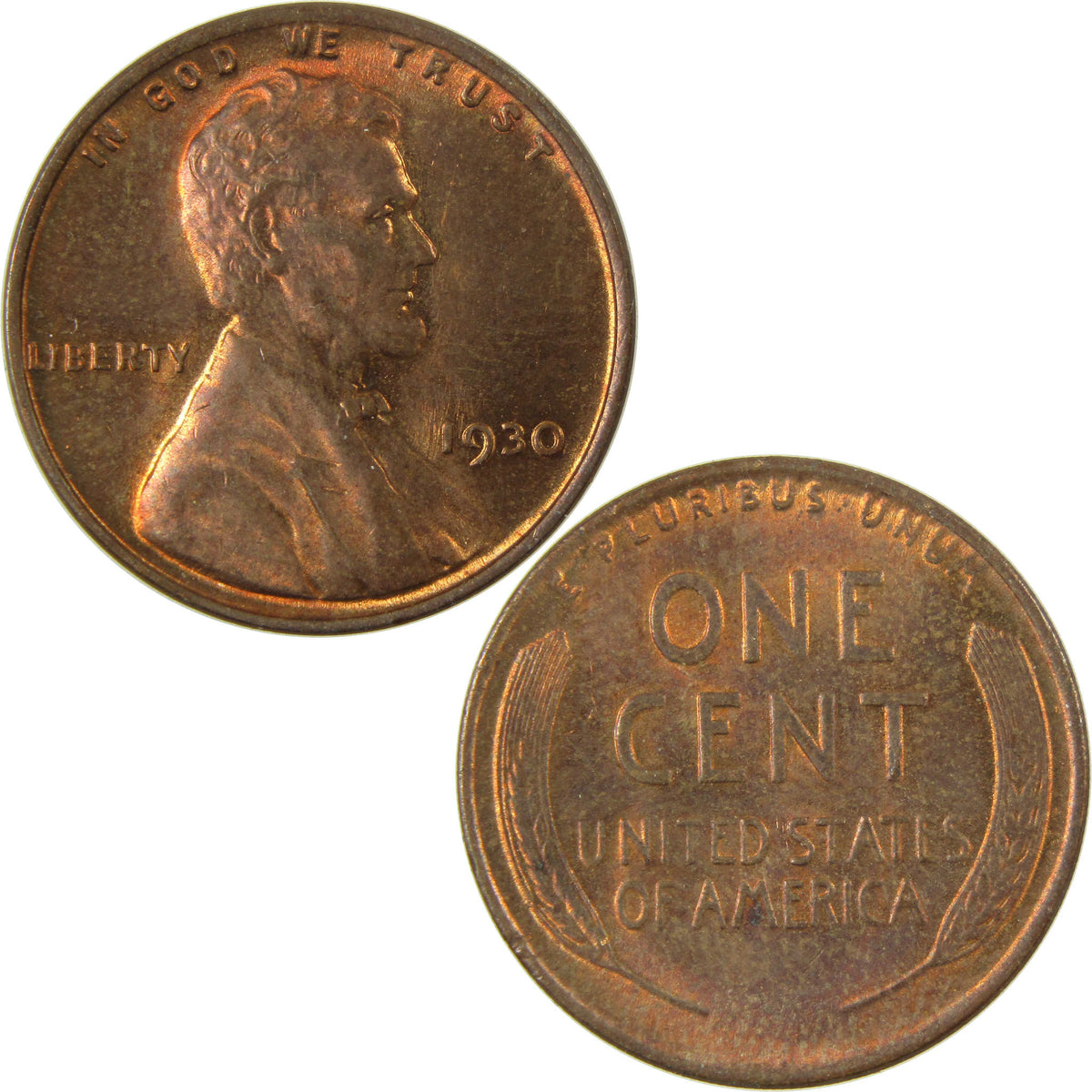 1930 Lincoln Wheat Cent Uncirculated Penny 1c Coin SKU:I28252