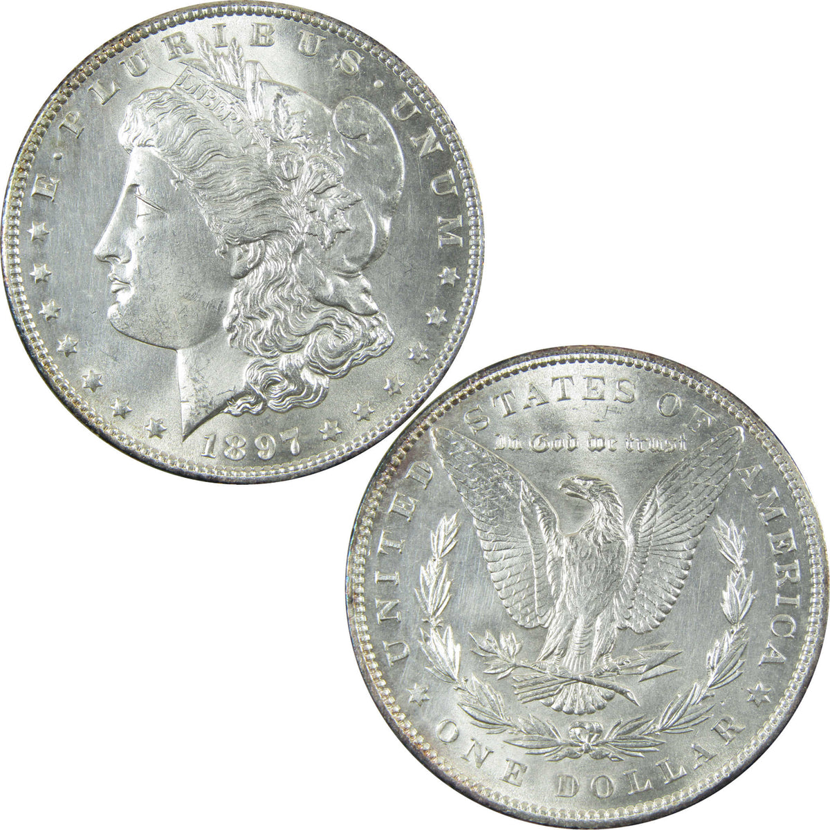1897 Morgan Silver Dollar Uncirculated Details $1 Coin SKU:CP1683