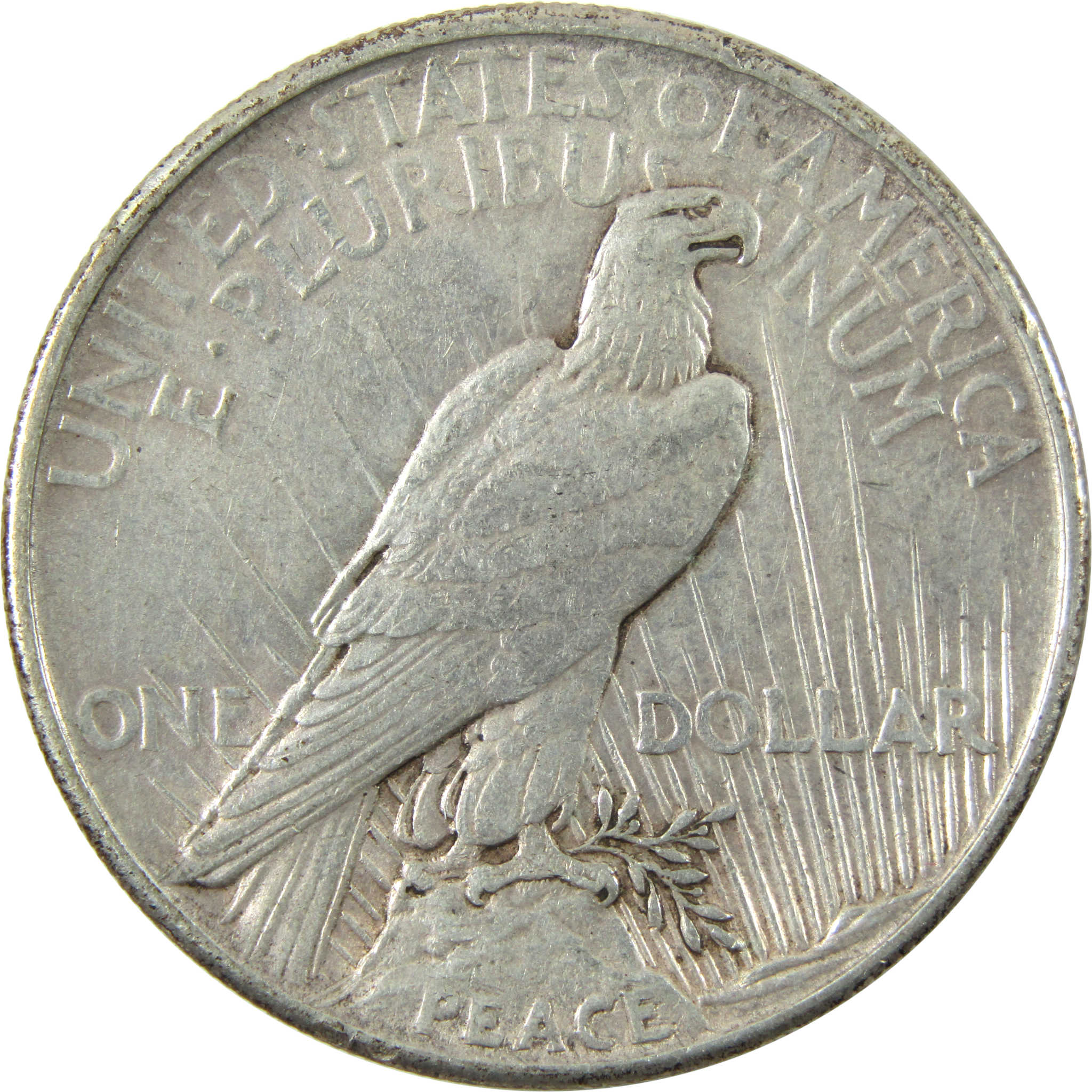1921 High Relief Peace Dollar VF Very Fine Silver $1 Coin SKU:I14183