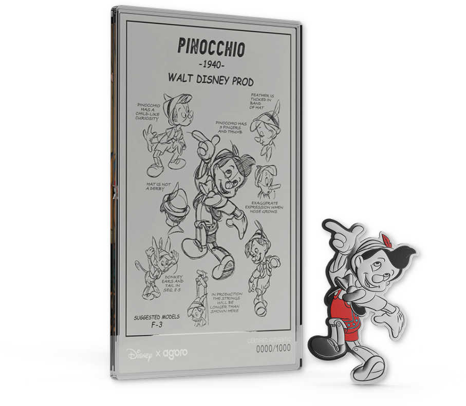 2026 Niue Disney Pinocchio Collectible Silver Coin Foil Set SKU:OPC263