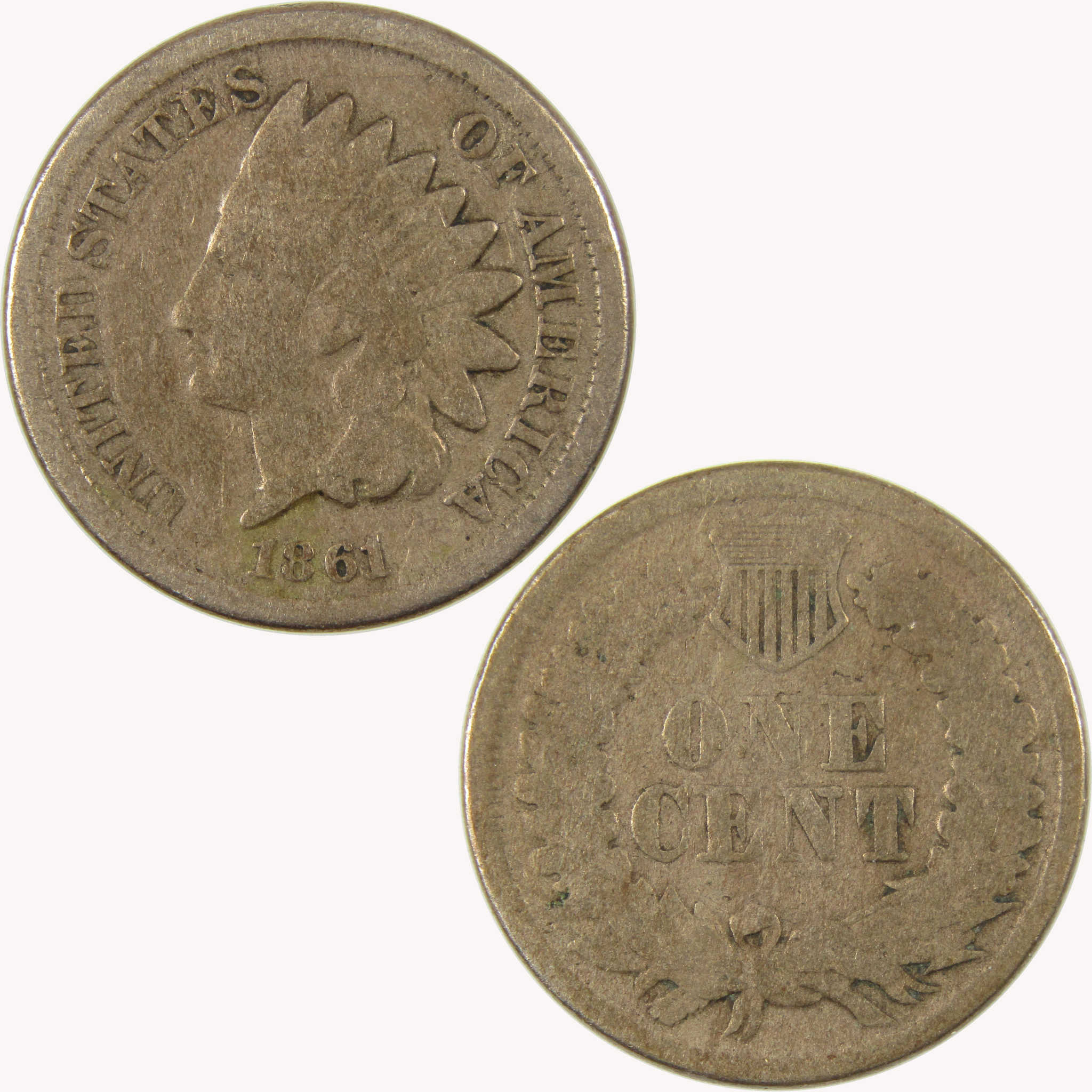 1861 Indian Head Cent G Good Penny 1c Coin SKU:CP1080