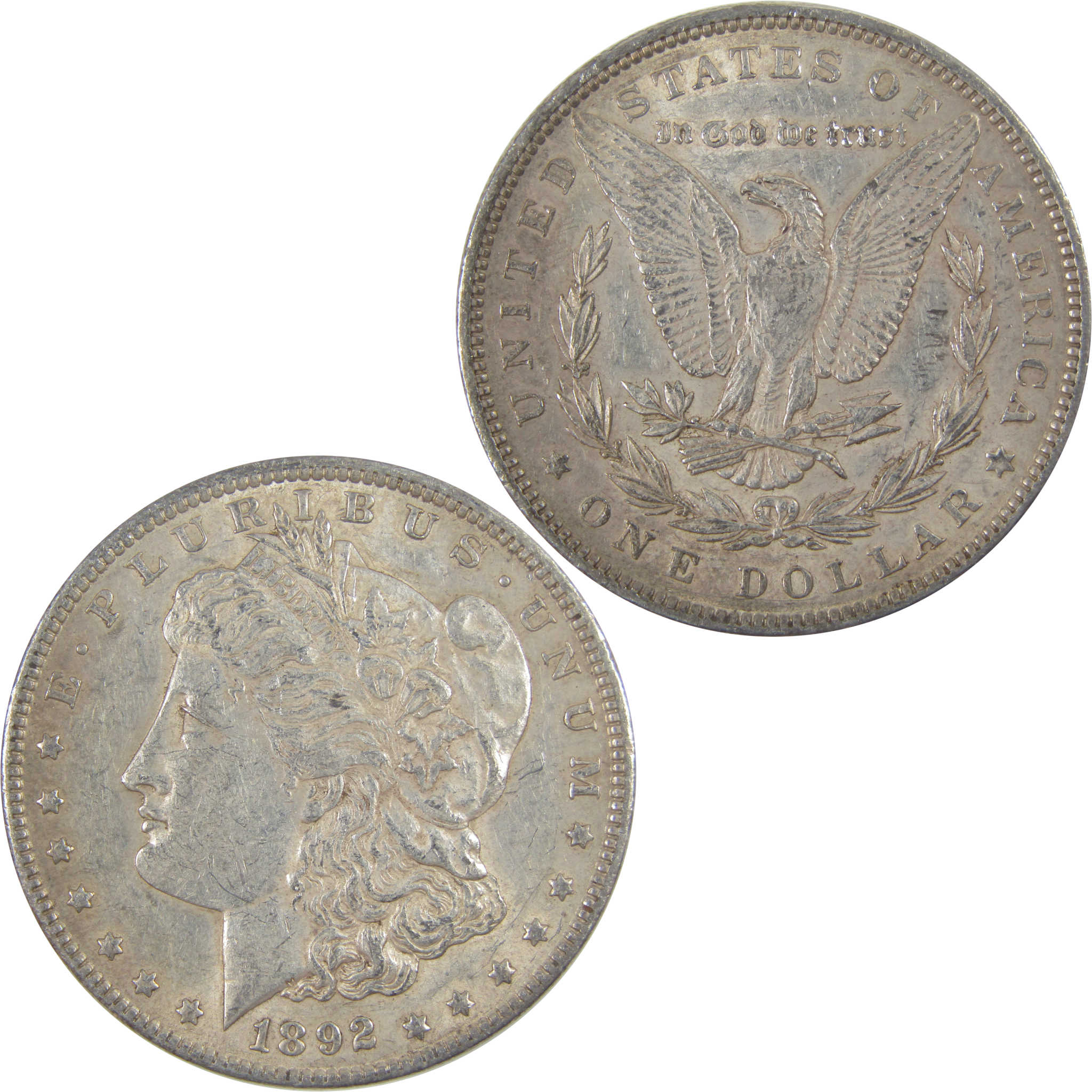 1892 Morgan Dollar Extremely Fine / About Uncirculated SKU:I16724 - Morgan coin - Morgan silver dollar - Morgan silver dollar for sale - Profile Coins & Collectibles