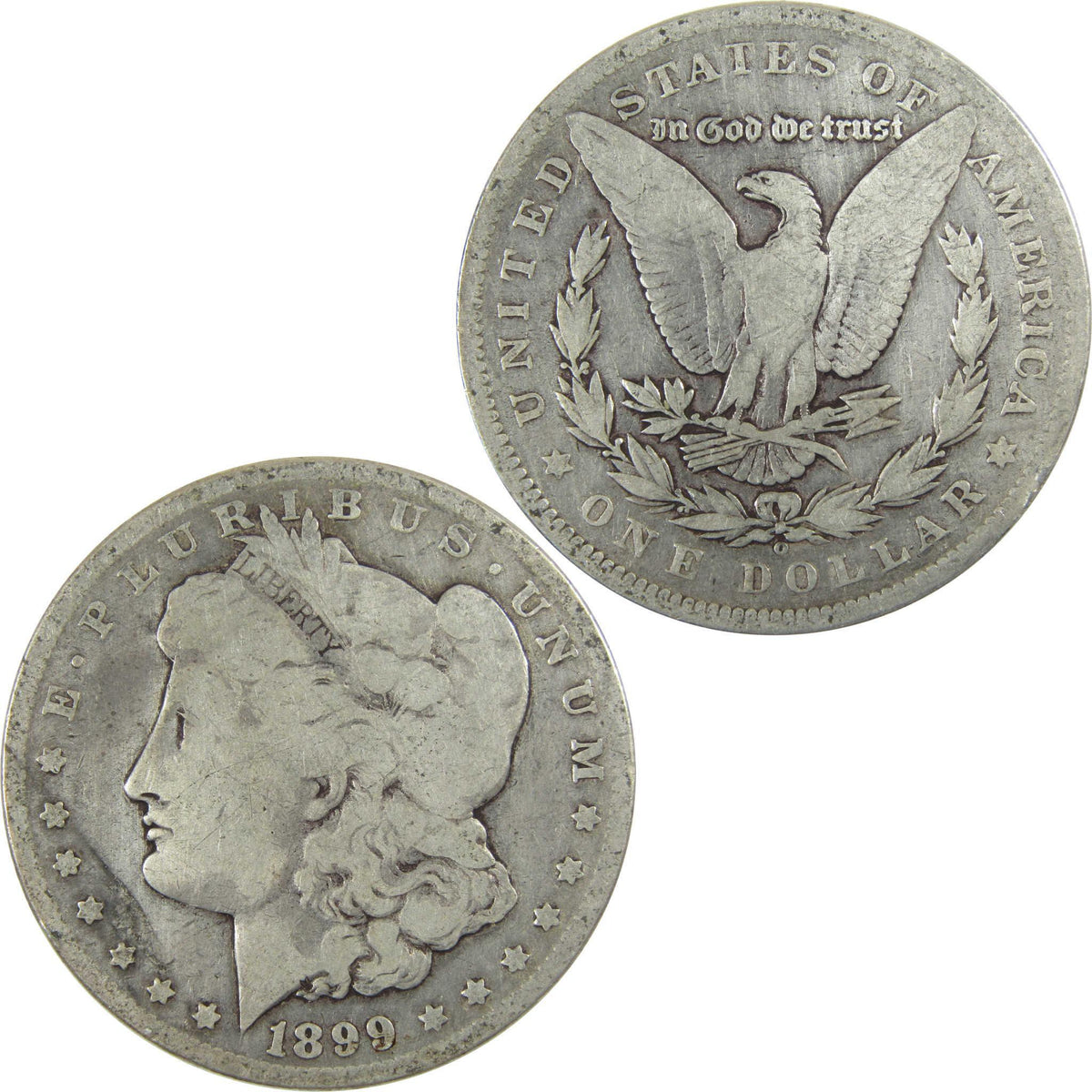 1899 O Micro O Morgan Silver Dollar VG Very Good Details SKU:CP487 - Morgan coin - Morgan silver dollar - Morgan silver dollar for sale - Profile Coins & Collectibles
