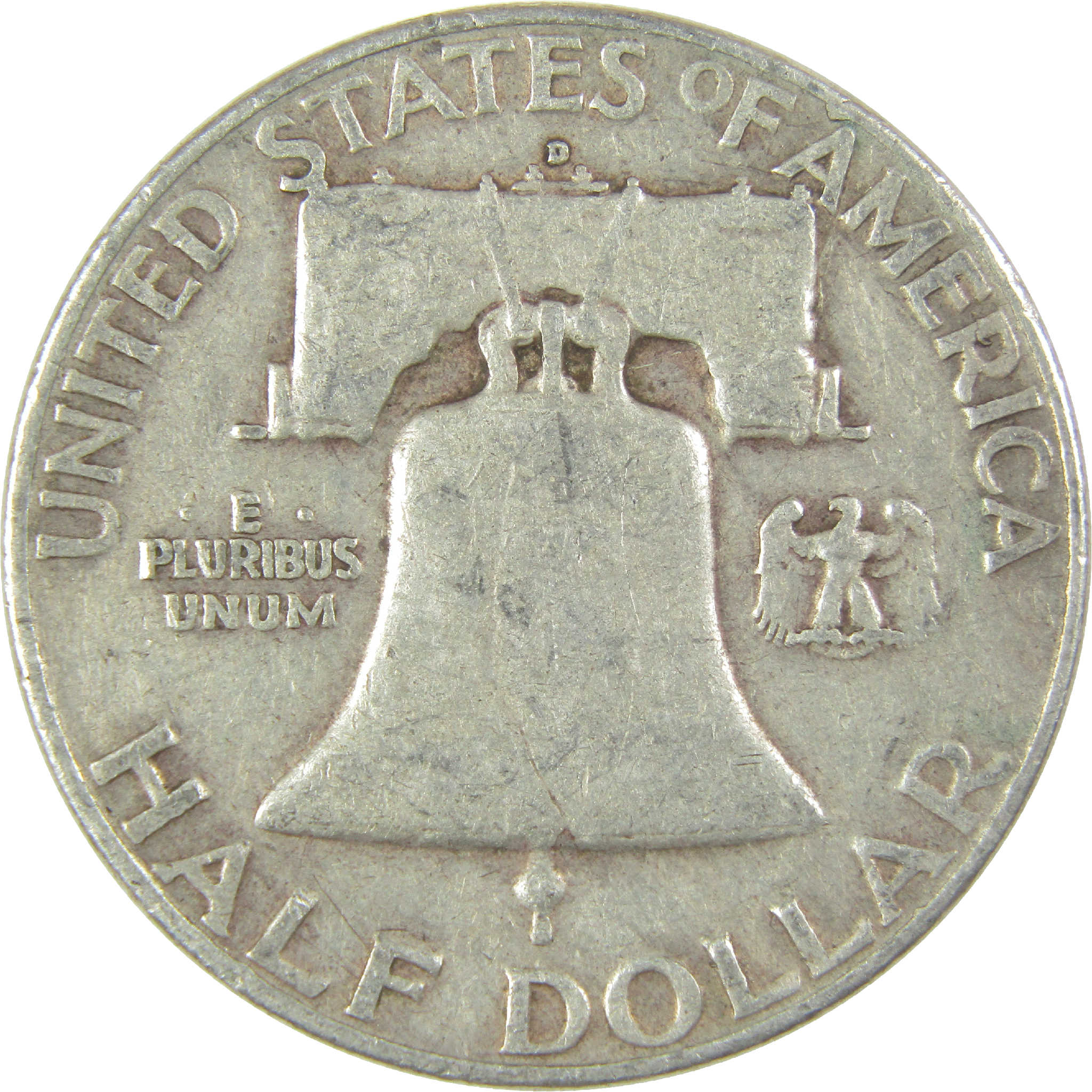1954 D Franklin Half Dollar VG Very Good Silver 50c Coin