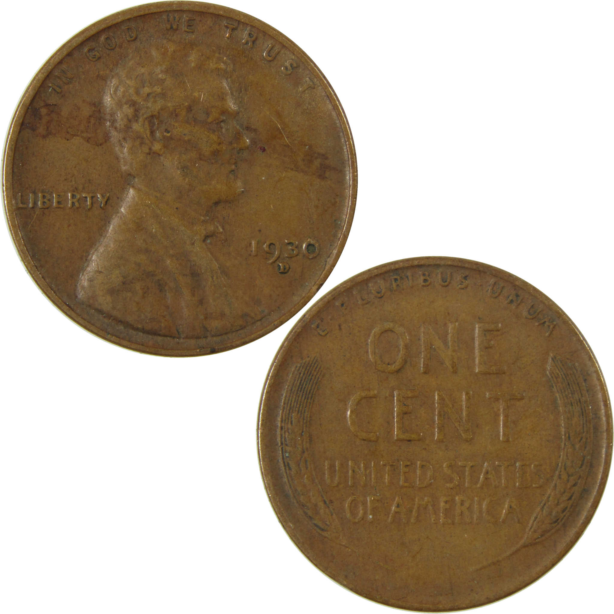 1930 D Lincoln Wheat Cent VF Very Fine Penny 1c Coin SKU:I27142