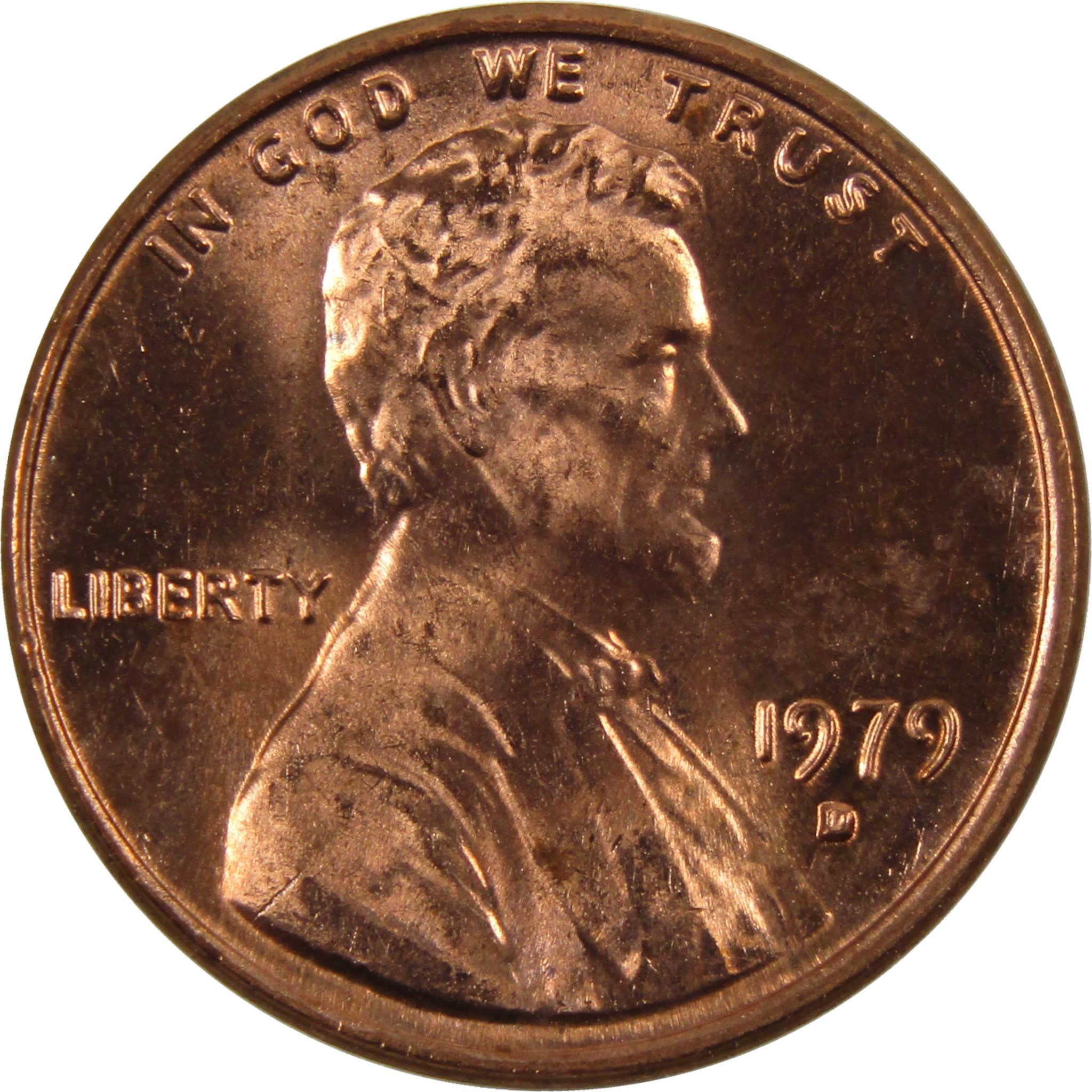 1979 D Lincoln Memorial Cent BU Uncirculated Penny 1c Coin