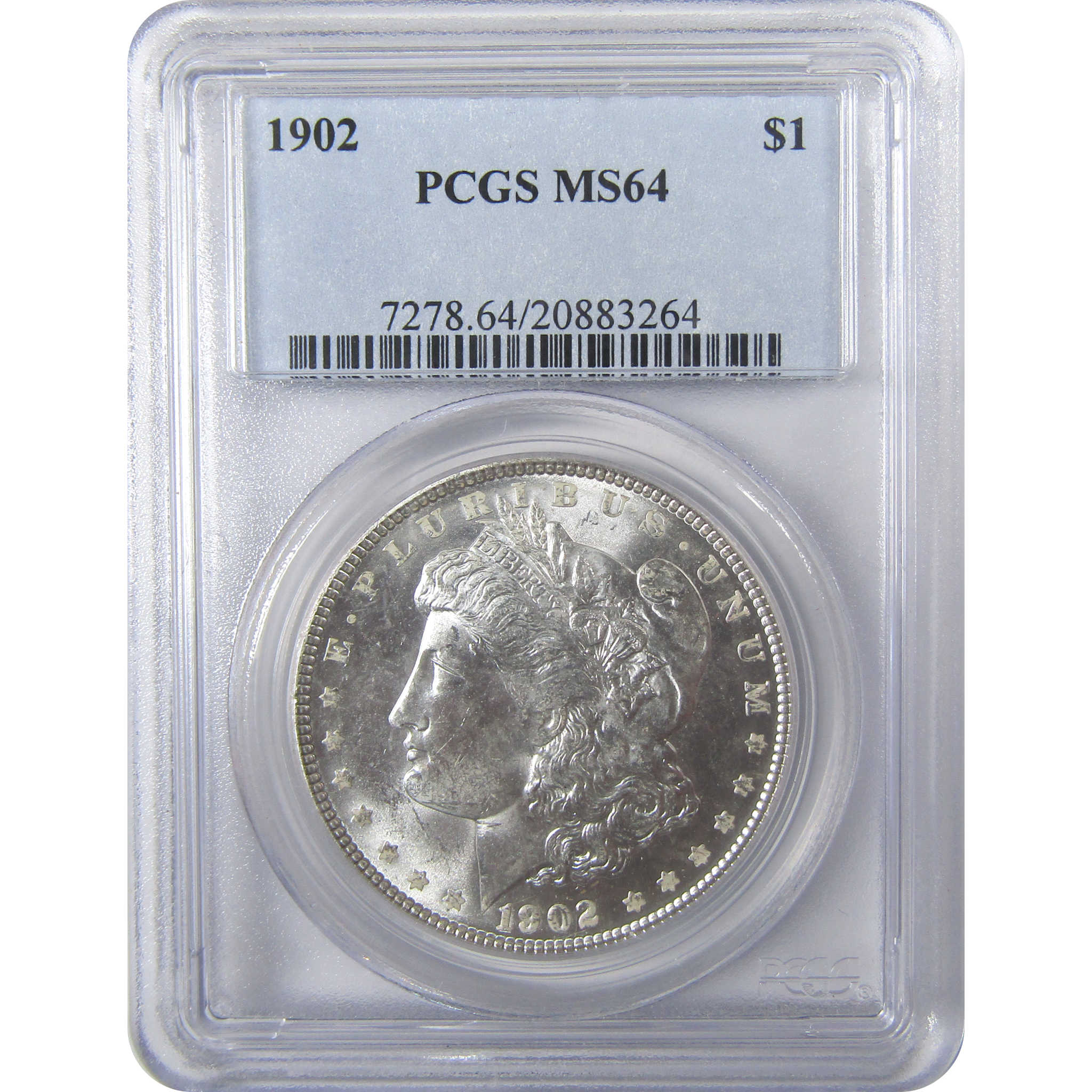 1902 Morgan Silver Dollar MS 64 PCGS Uncirculated $1 Coin SKU:I24096