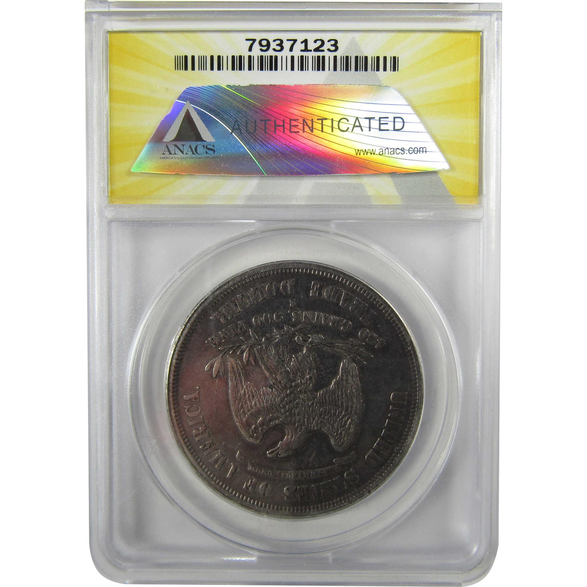 1876 S Trade Silver Dollar VF 25 Details ANACS $1 Coin SKU:I28042