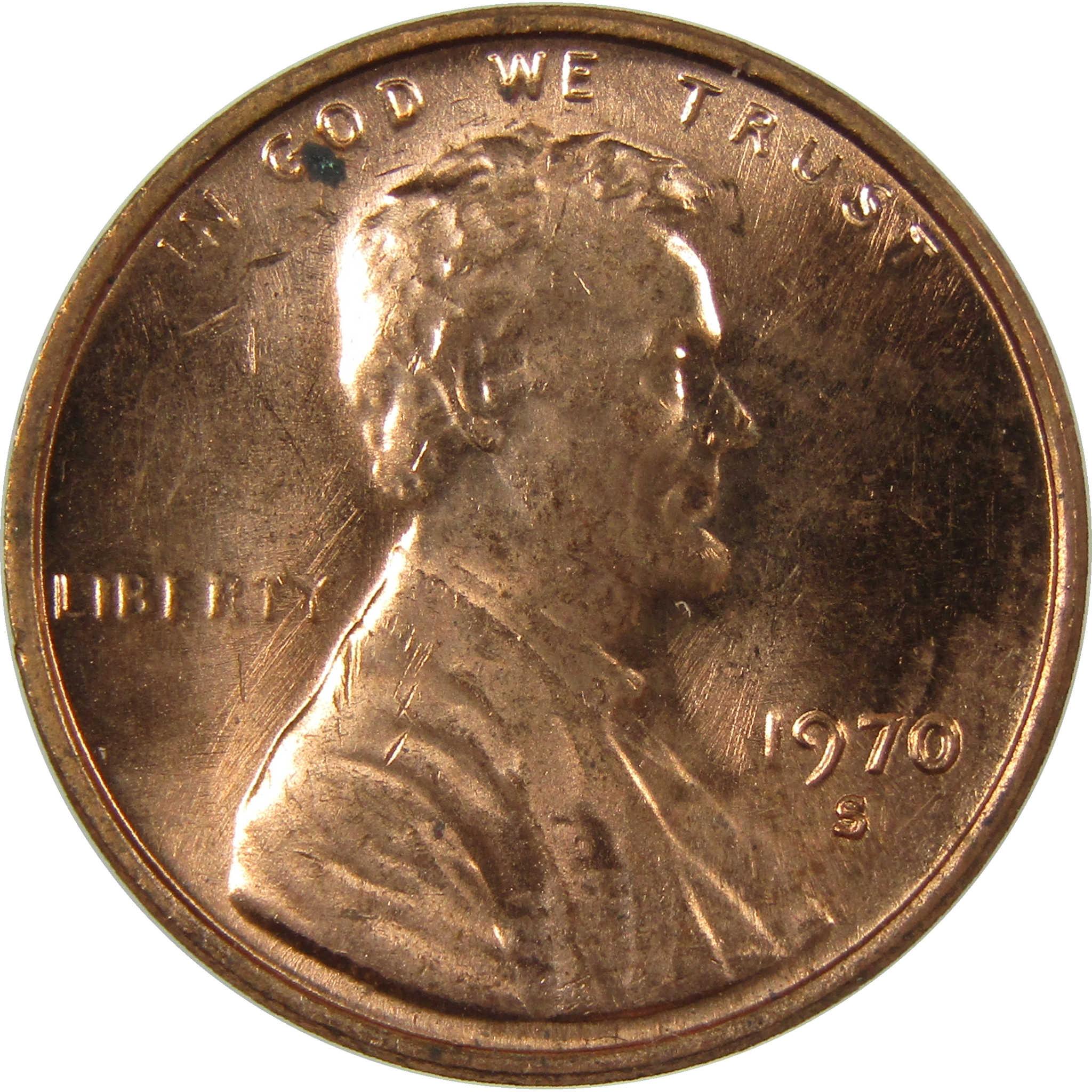 1970 S Small Date Lincoln Memorial Cent Uncirculated SKU:I27838