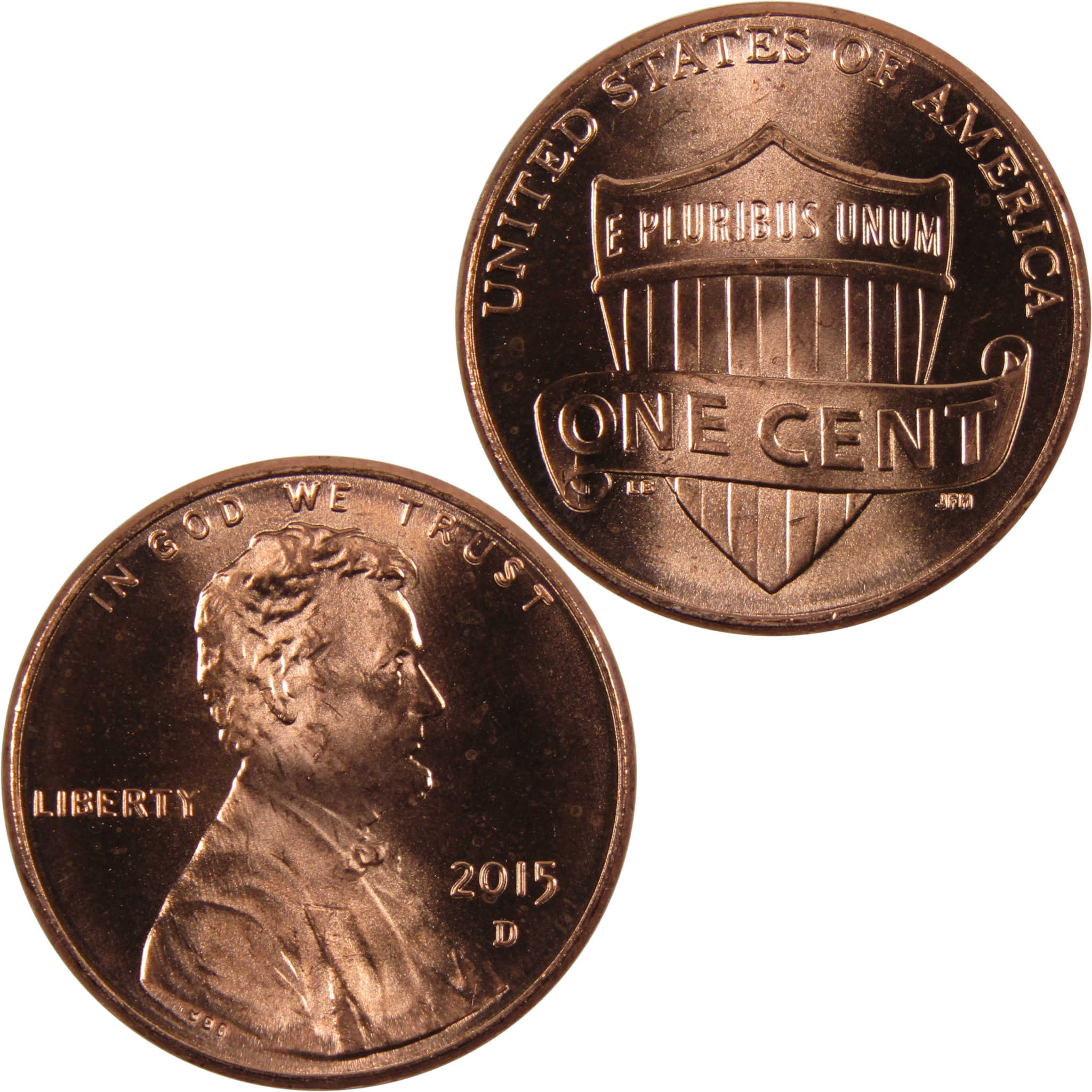 2015 D Lincoln Shield Cent BU Uncirculated Penny 1c Coin