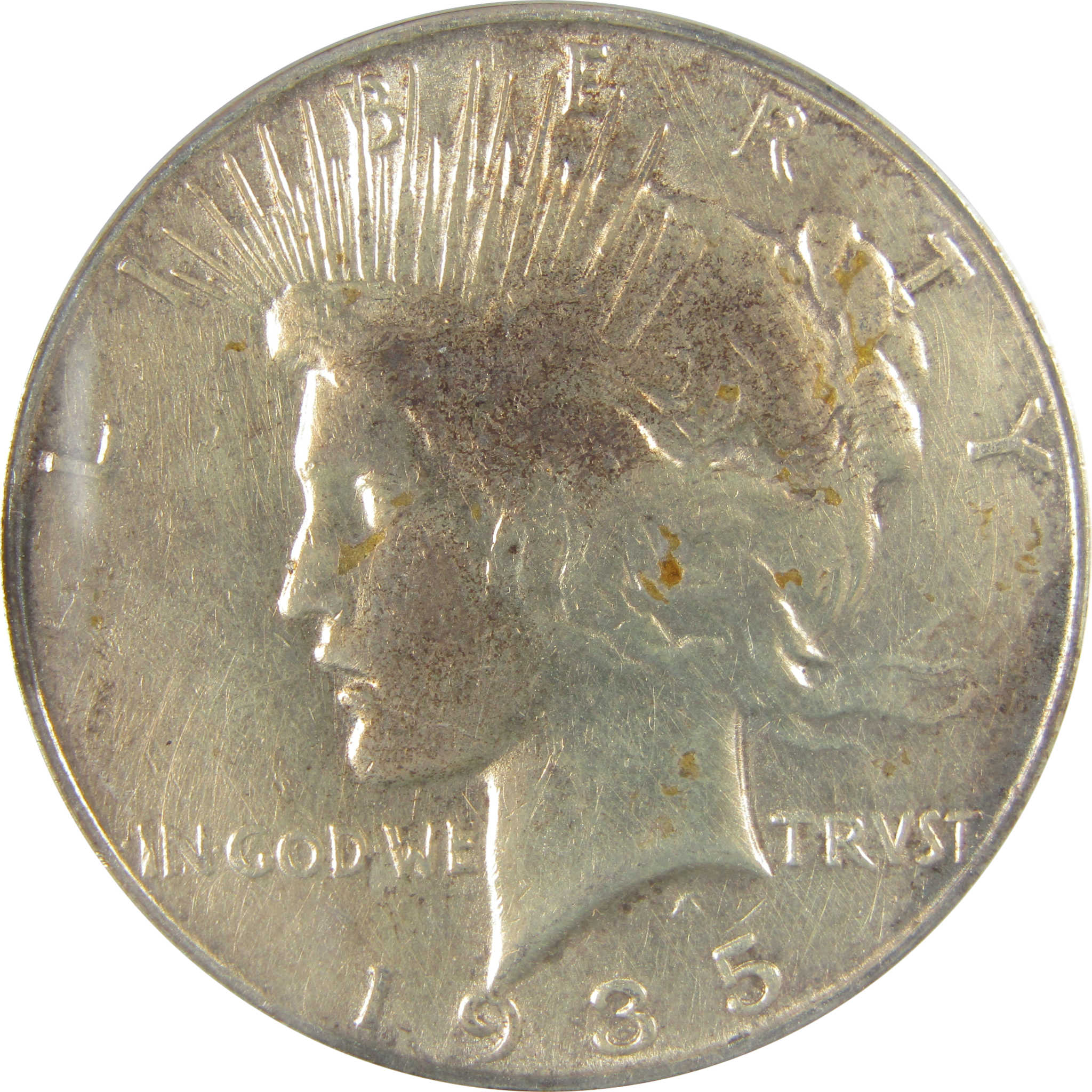1935 S Peace Dollar EF 45 Details ANACS Silver $1 Coin SKU:I21626