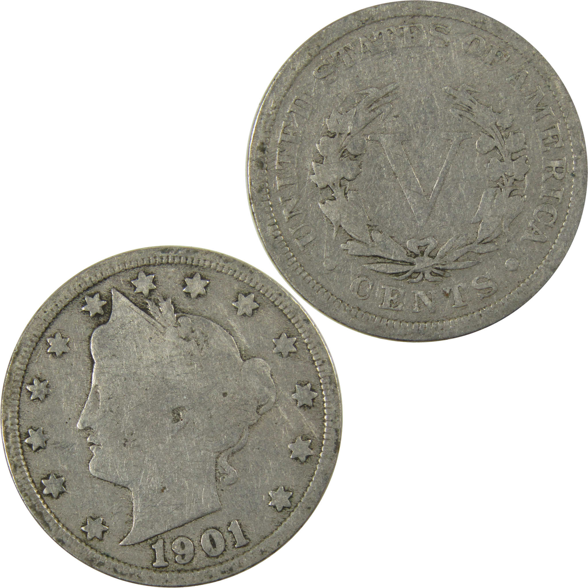 1901 Liberty Head V Nickel G Good 5c Coin SKU:I27210