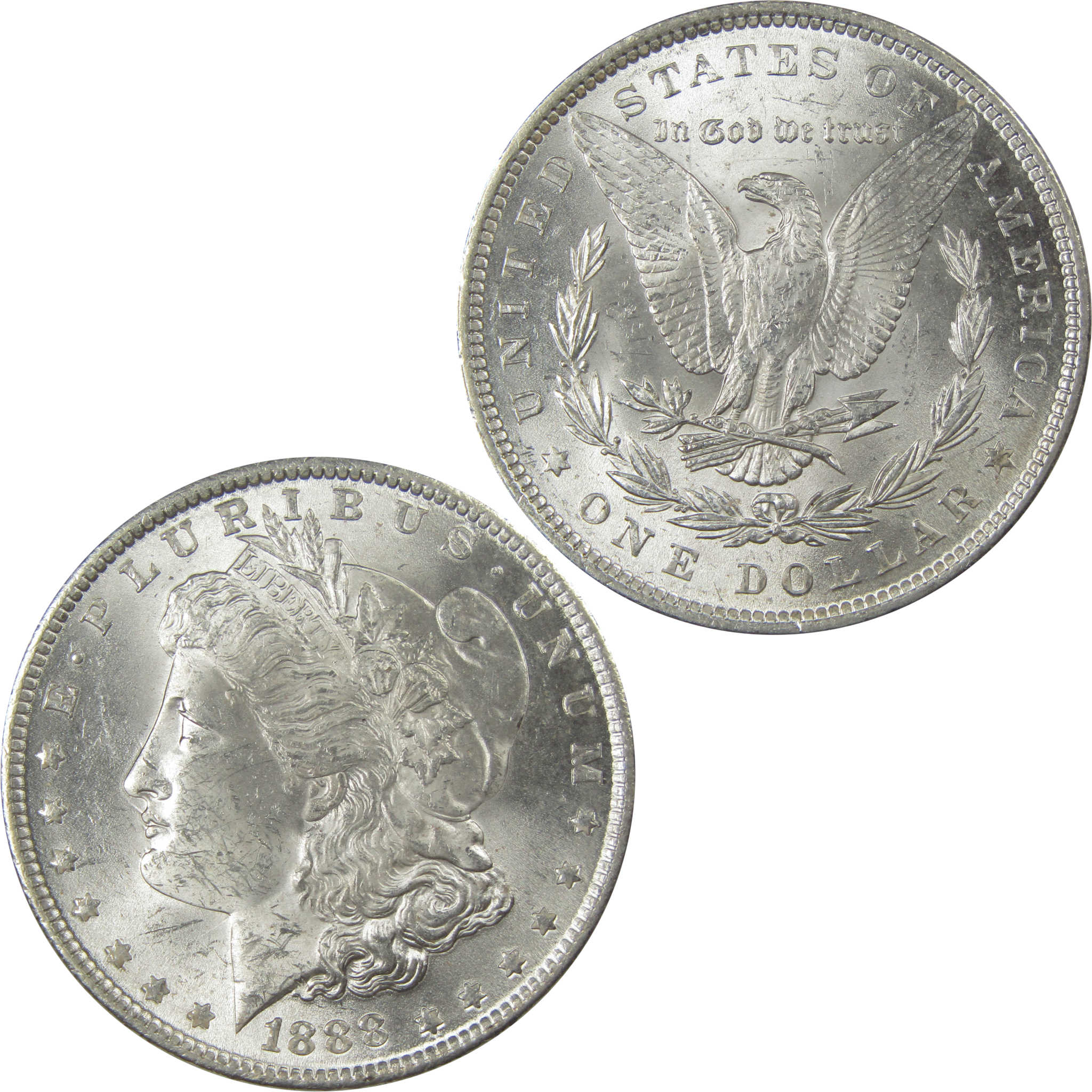 1888 Morgan Dollar Uncirculated Silver $1 Coin SKU:I21077 - Morgan coin - Morgan silver dollar - Morgan silver dollar for sale - Profile Coins & Collectibles