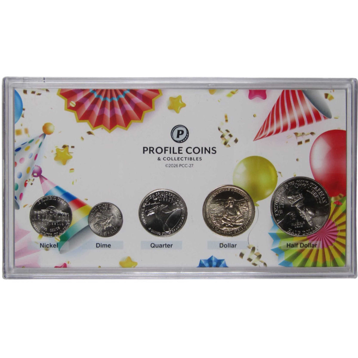 2026 Happy Birthday Semiquincentennial 5 Coin Year Set Uncirculated