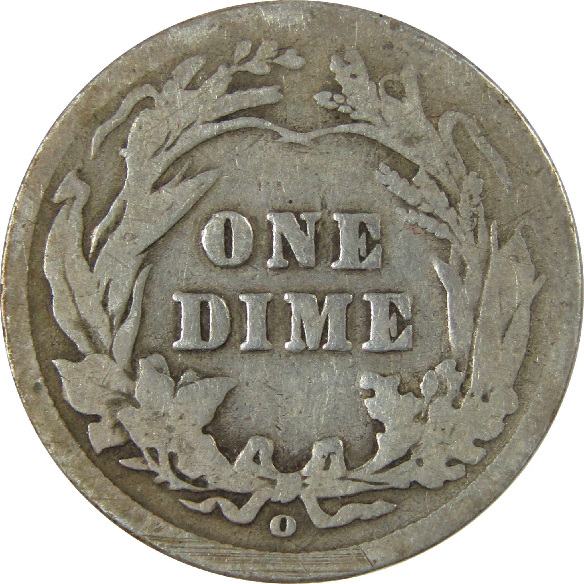 1905 O Micro O Barber Silver Dime G Good Details 10c Coin SKU:I26629