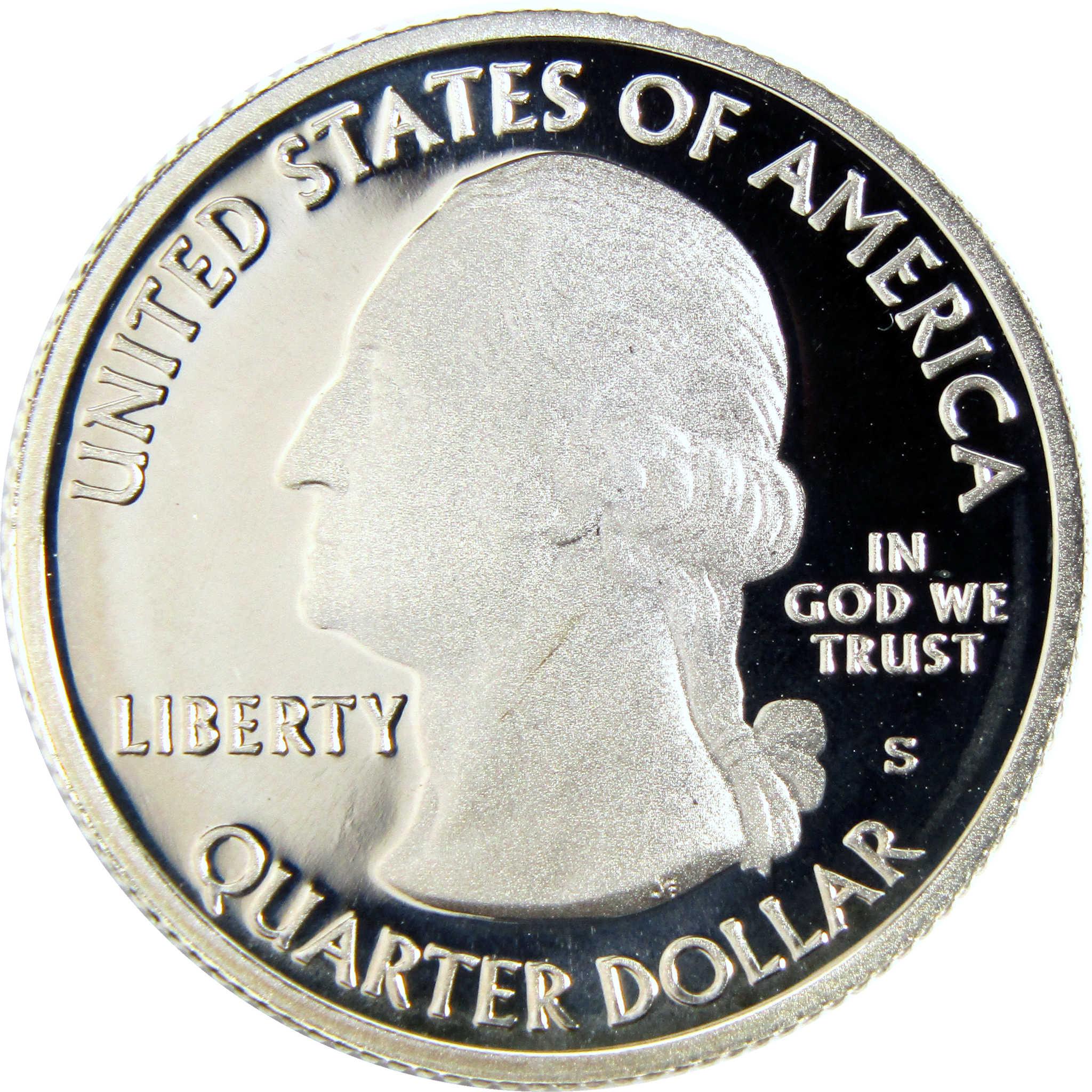 Collectible US quarter dollar coin featuring George Washington profile, proof finish