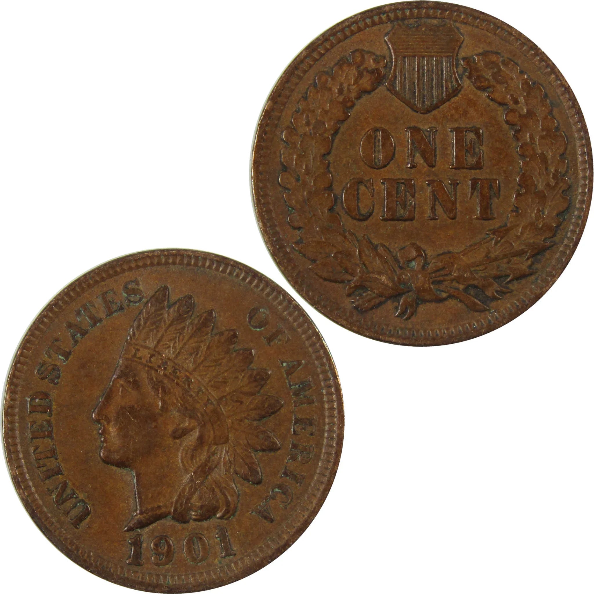 1901 Indian Head Cent XF EF Extremely Fine Penny 1c Coin SKU:I26927