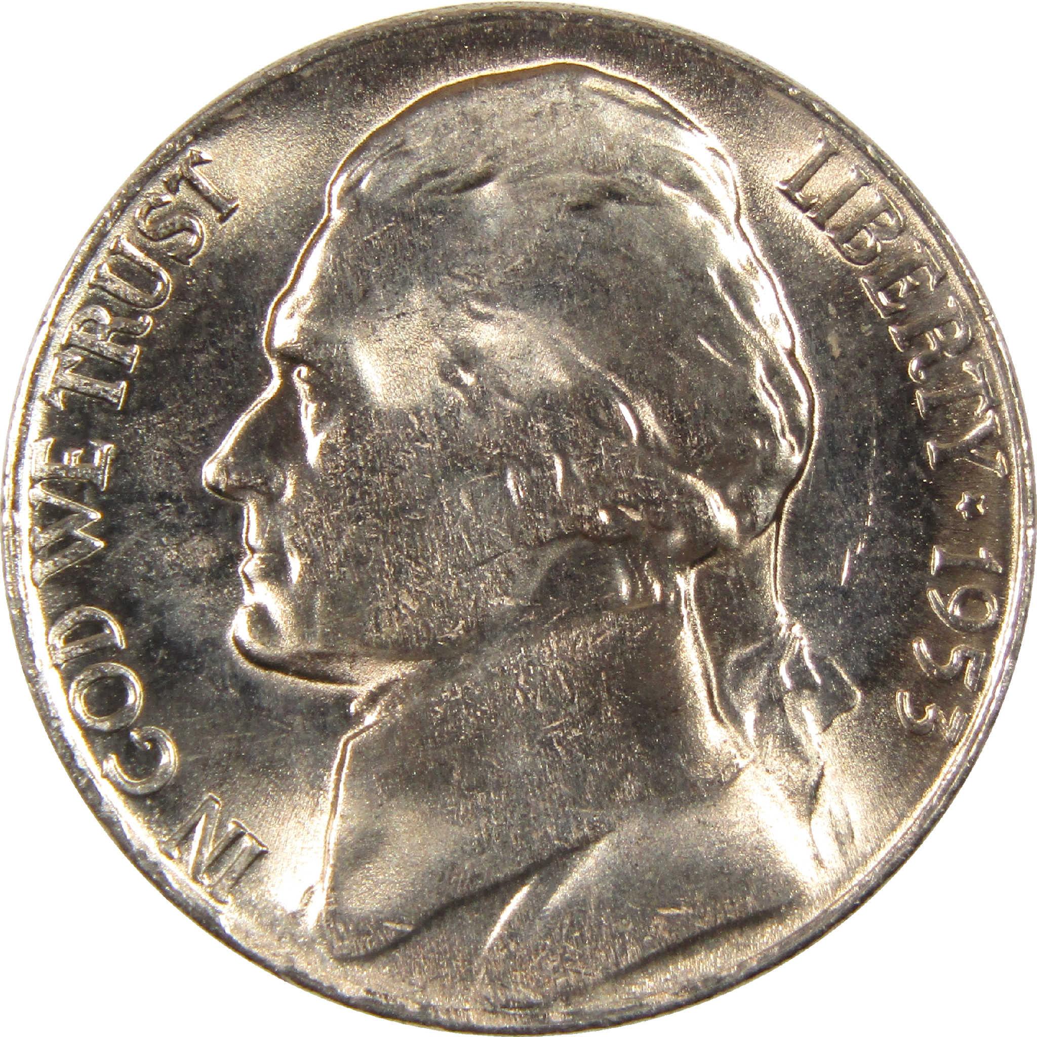 1955 Jefferson nickel collectible coin with Liberty inscription and profile portrait