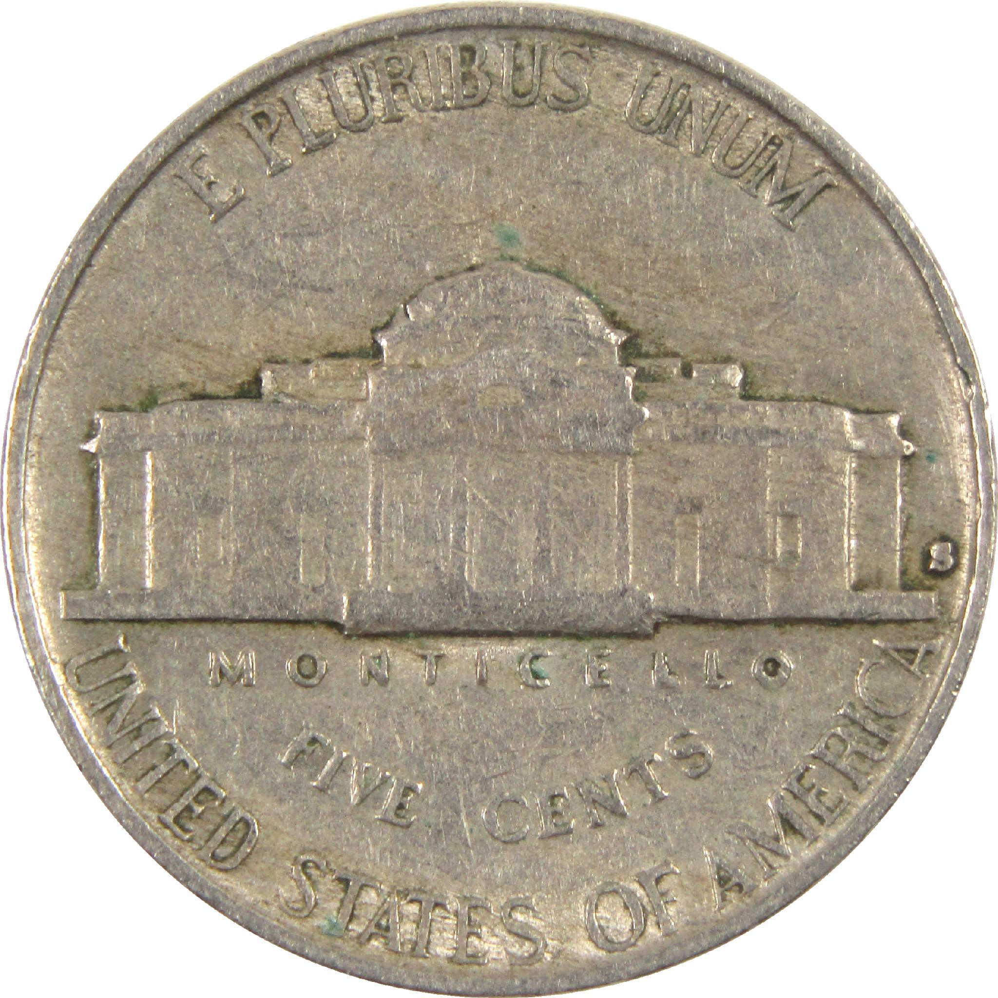 1941 S Jefferson Nickel Circulated 5c Coin Collectible